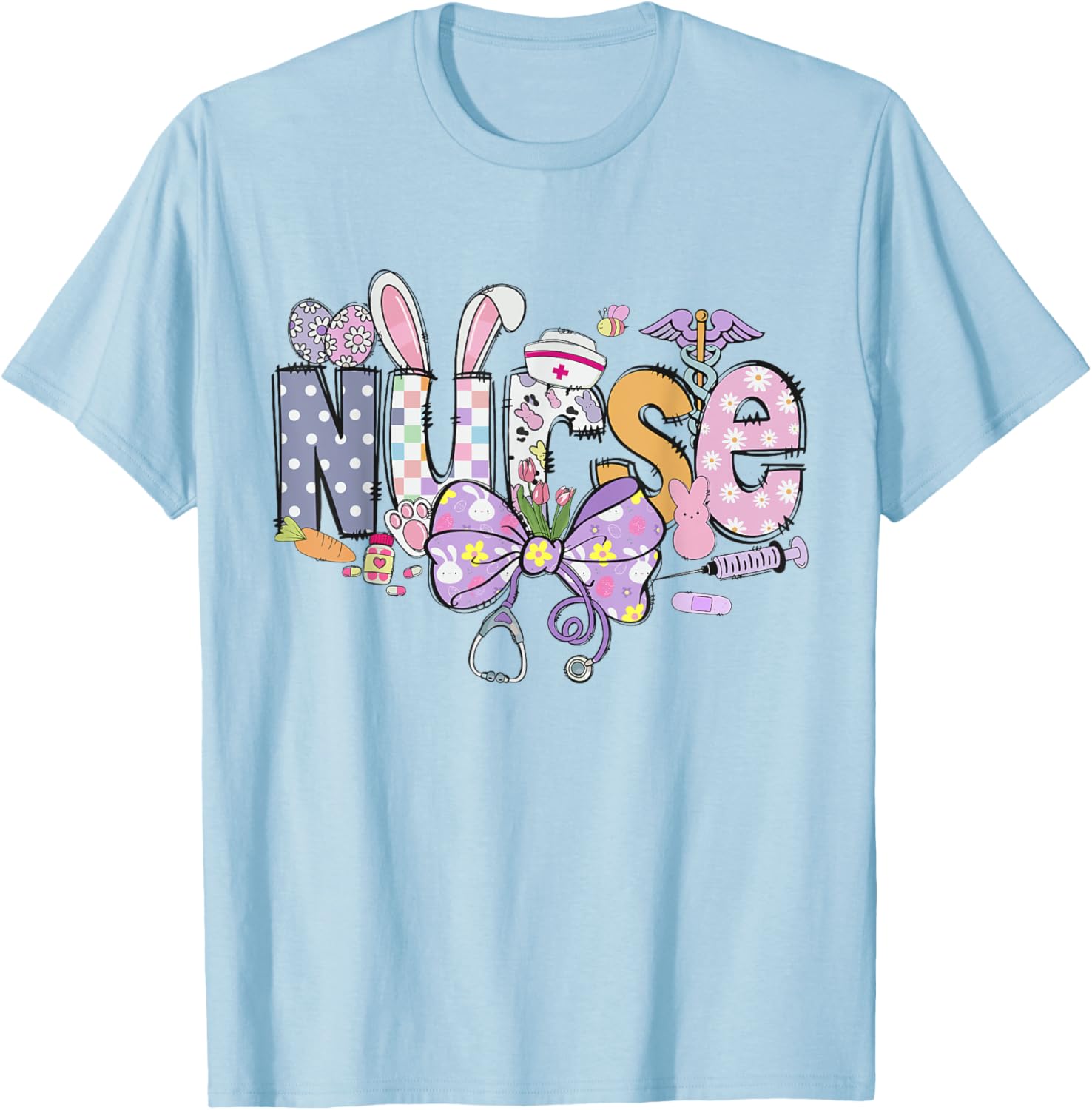 Easter Nurse Coquette Happy Easter Nurse School Nurse Easter T-Shirt