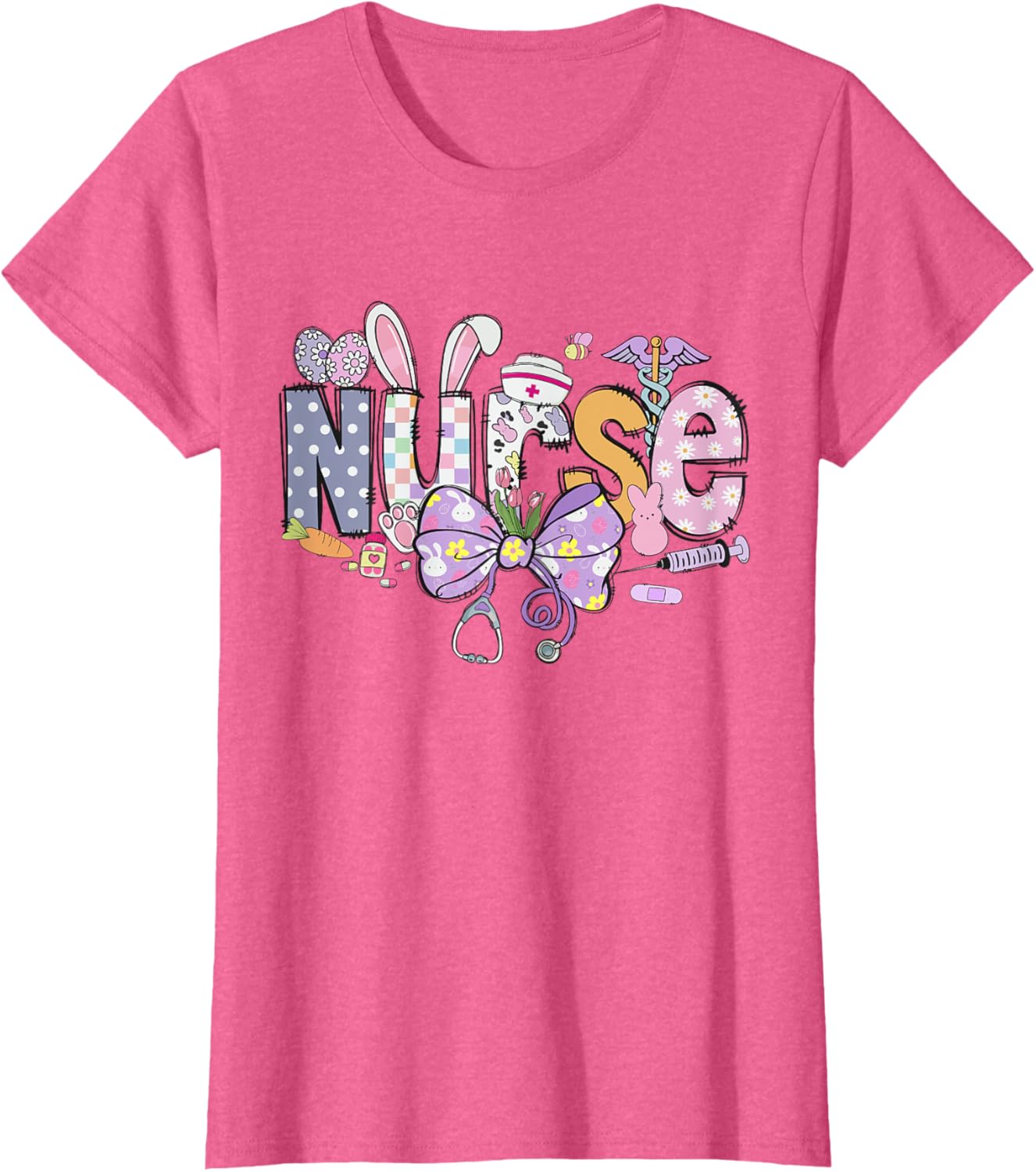 Easter Nurse Coquette Happy Easter Nurse School Nurse Easter T-Shirt