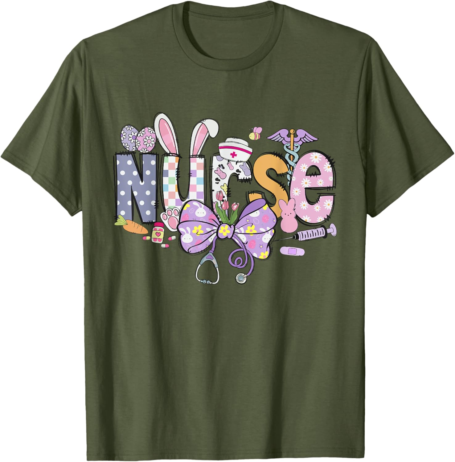 Easter Nurse Coquette Happy Easter Nurse School Nurse Easter T-Shirt