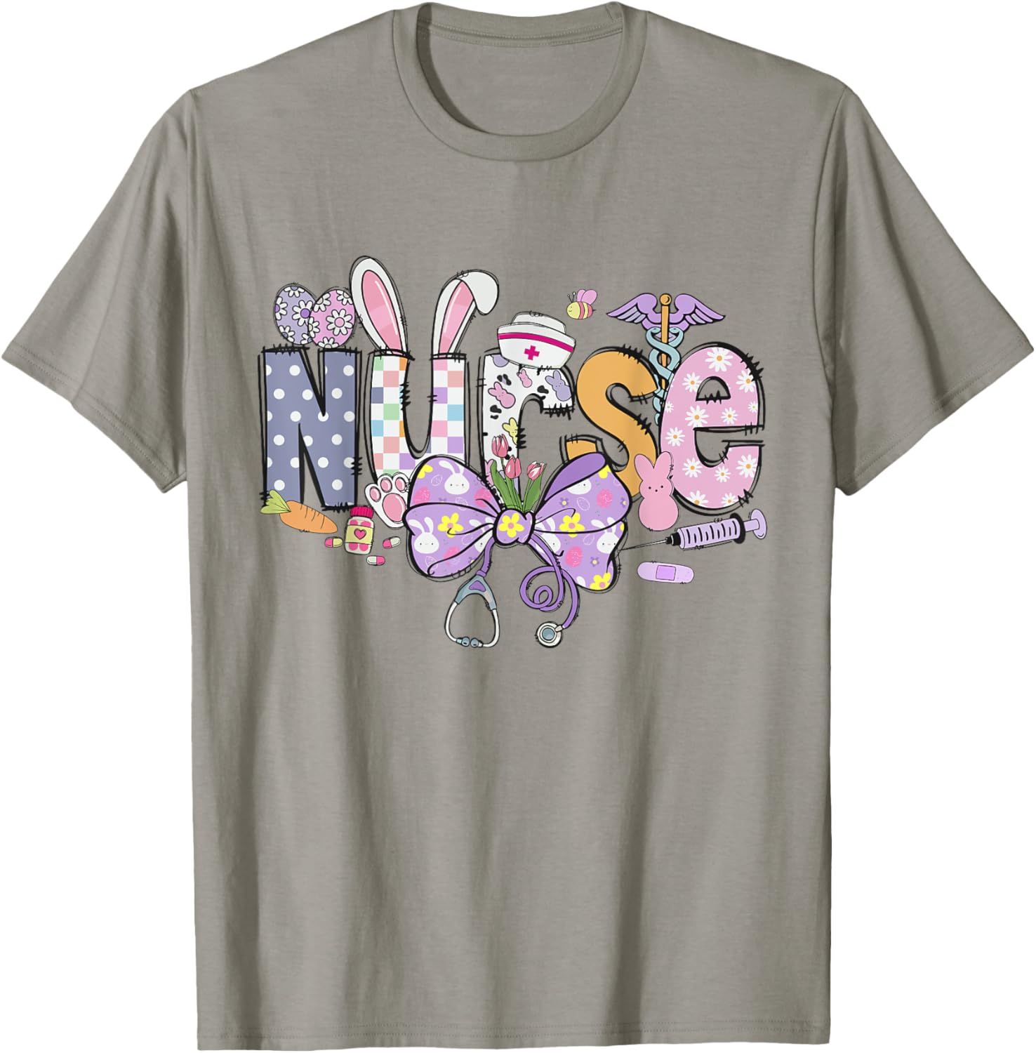 Easter Nurse Coquette Happy Easter Nurse School Nurse Easter T-Shirt