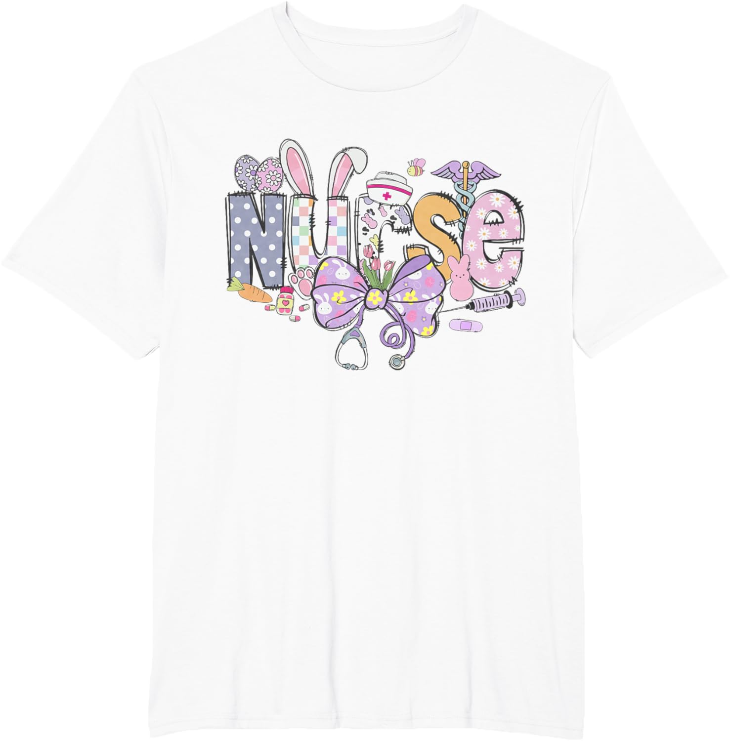 Easter Nurse Coquette Happy Easter Nurse School Nurse Easter T-Shirt