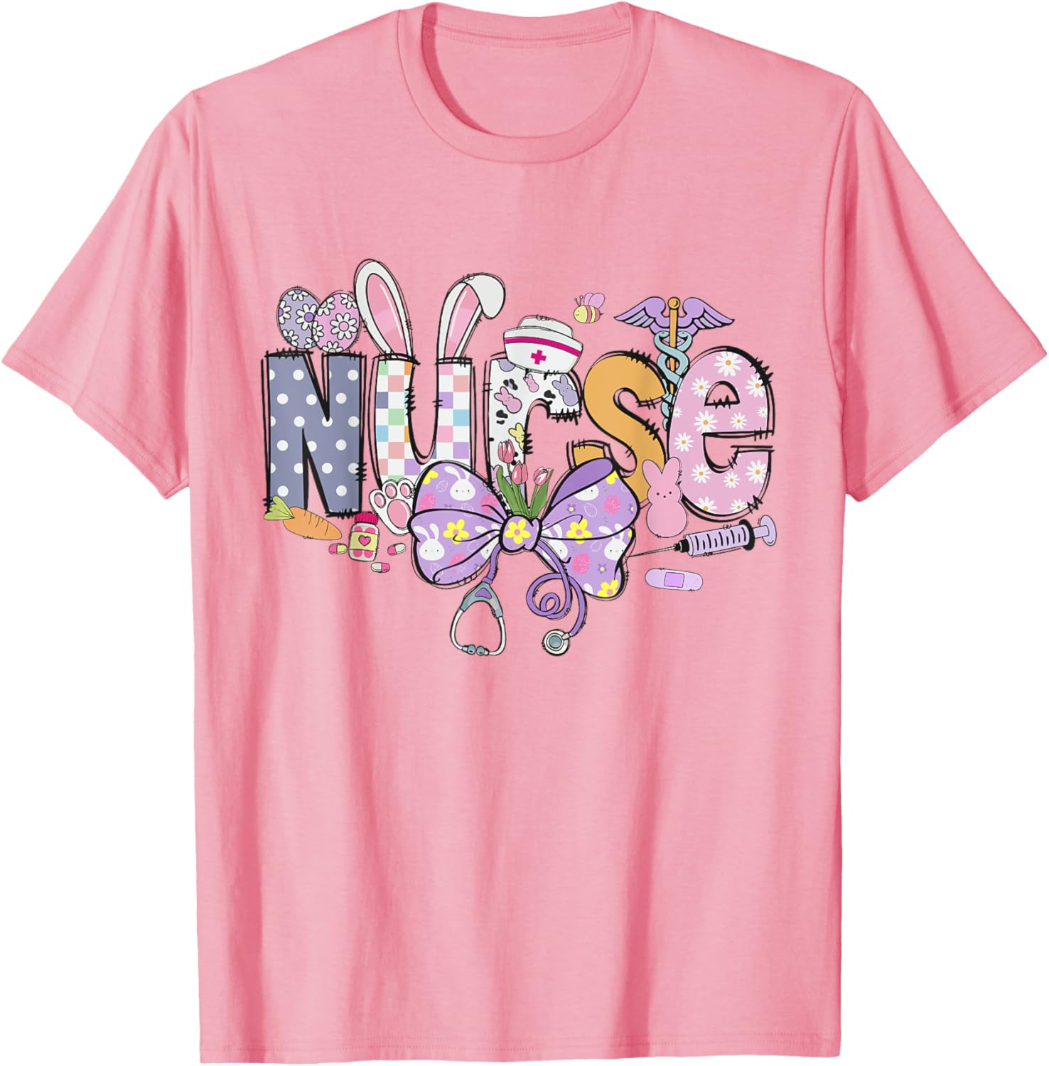 Easter Nurse Coquette Happy Easter Nurse School Nurse Easter T-Shirt