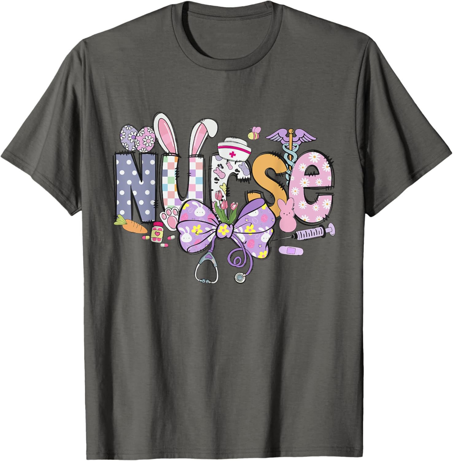 Easter Nurse Coquette Happy Easter Nurse School Nurse Easter T-Shirt