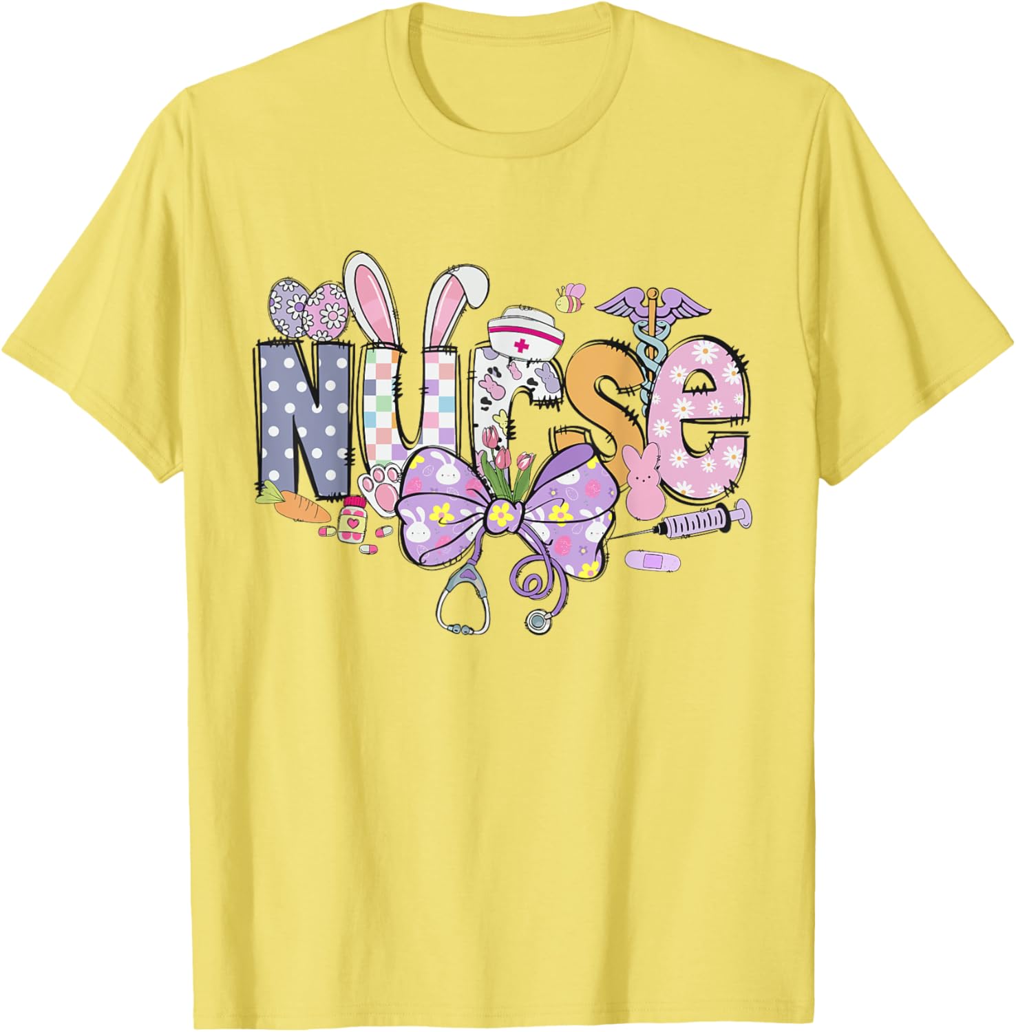 Easter Nurse Coquette Happy Easter Nurse School Nurse Easter T-Shirt