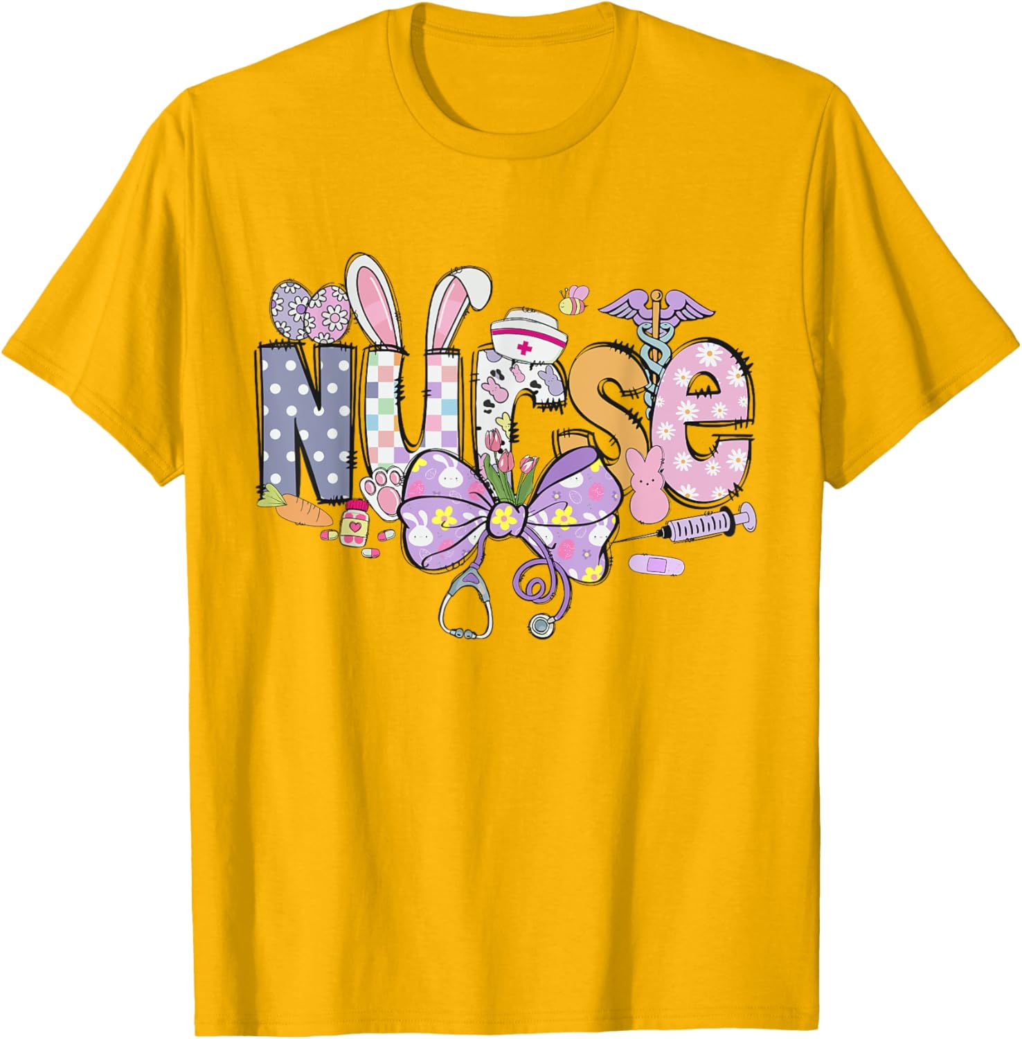 Easter Nurse Coquette Happy Easter Nurse School Nurse Easter T-Shirt