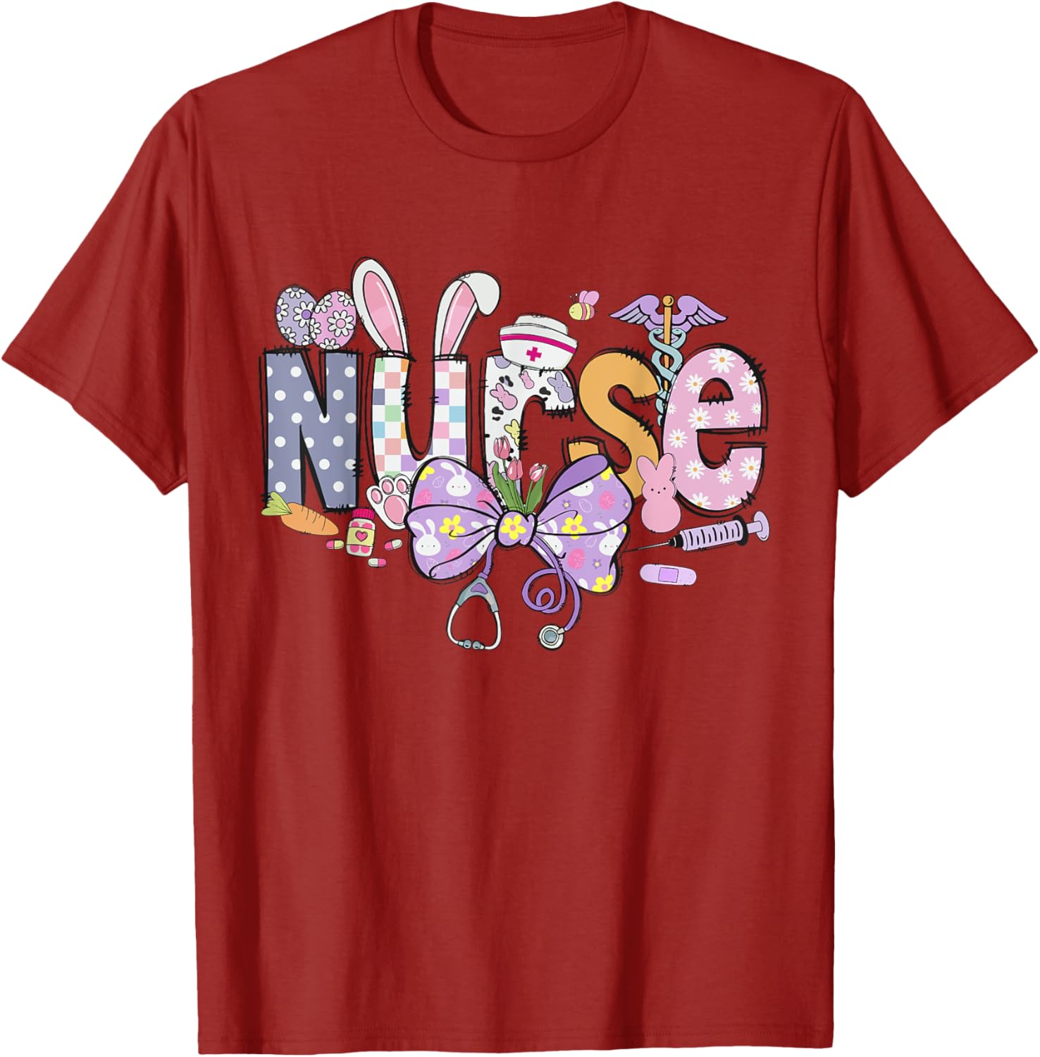 Easter Nurse Coquette Happy Easter Nurse School Nurse Easter T-Shirt