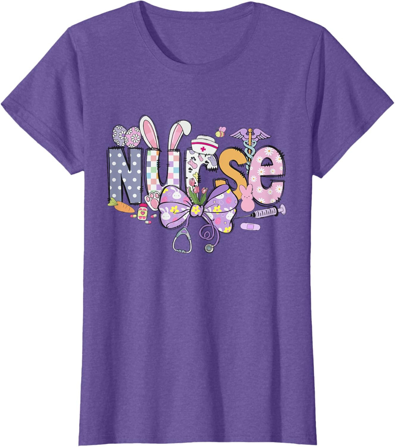 Easter Nurse Coquette Happy Easter Nurse School Nurse Easter T-Shirt