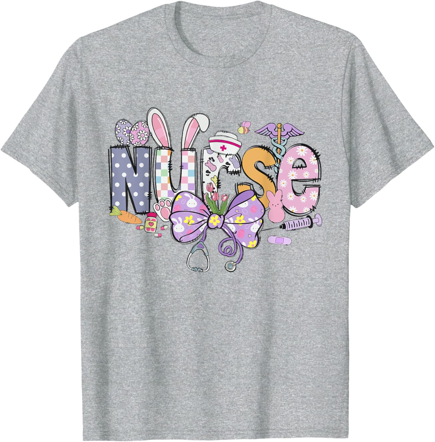 Easter Nurse Coquette Happy Easter Nurse School Nurse Easter T-Shirt