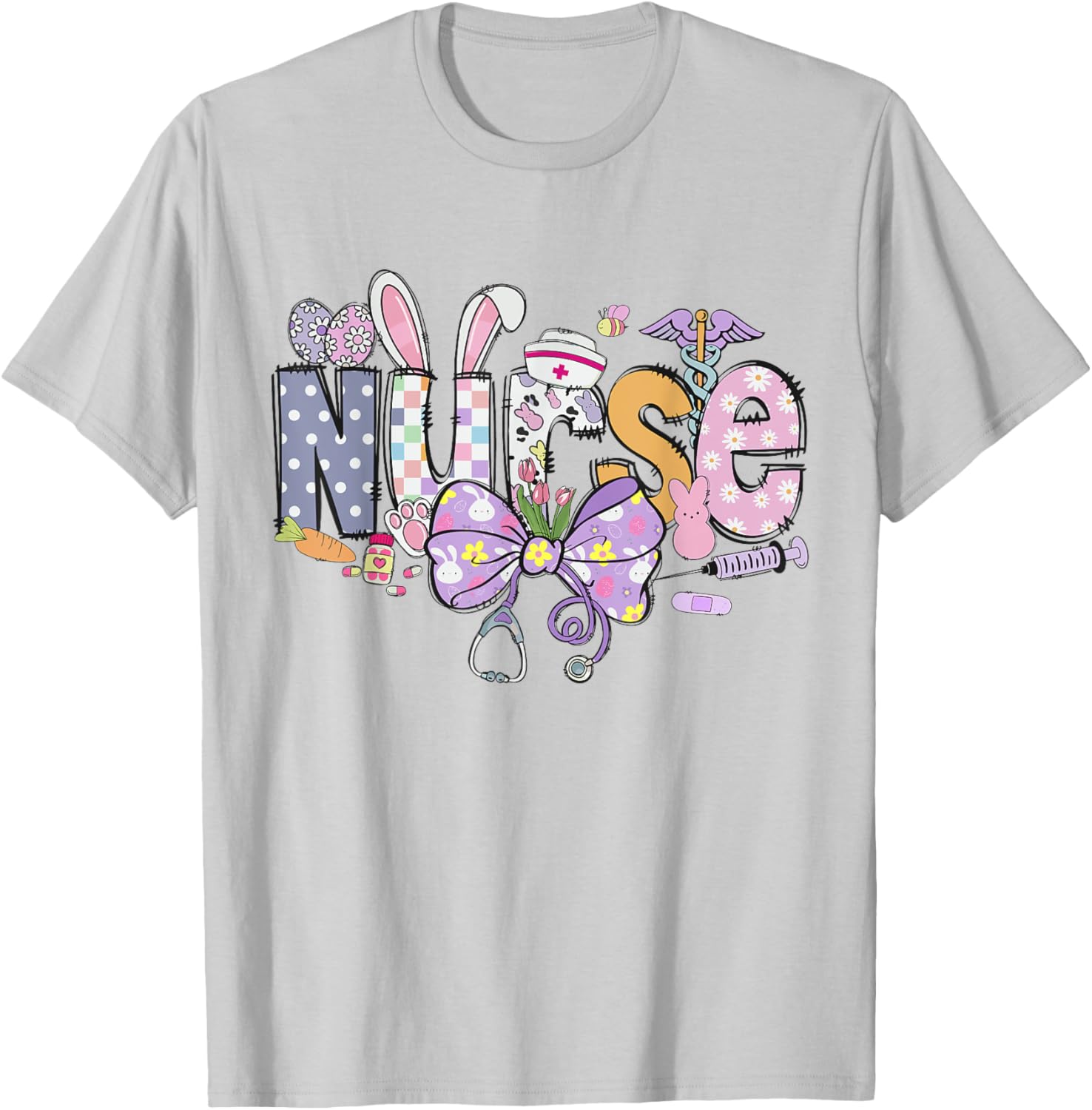 Easter Nurse Coquette Happy Easter Nurse School Nurse Easter T-Shirt