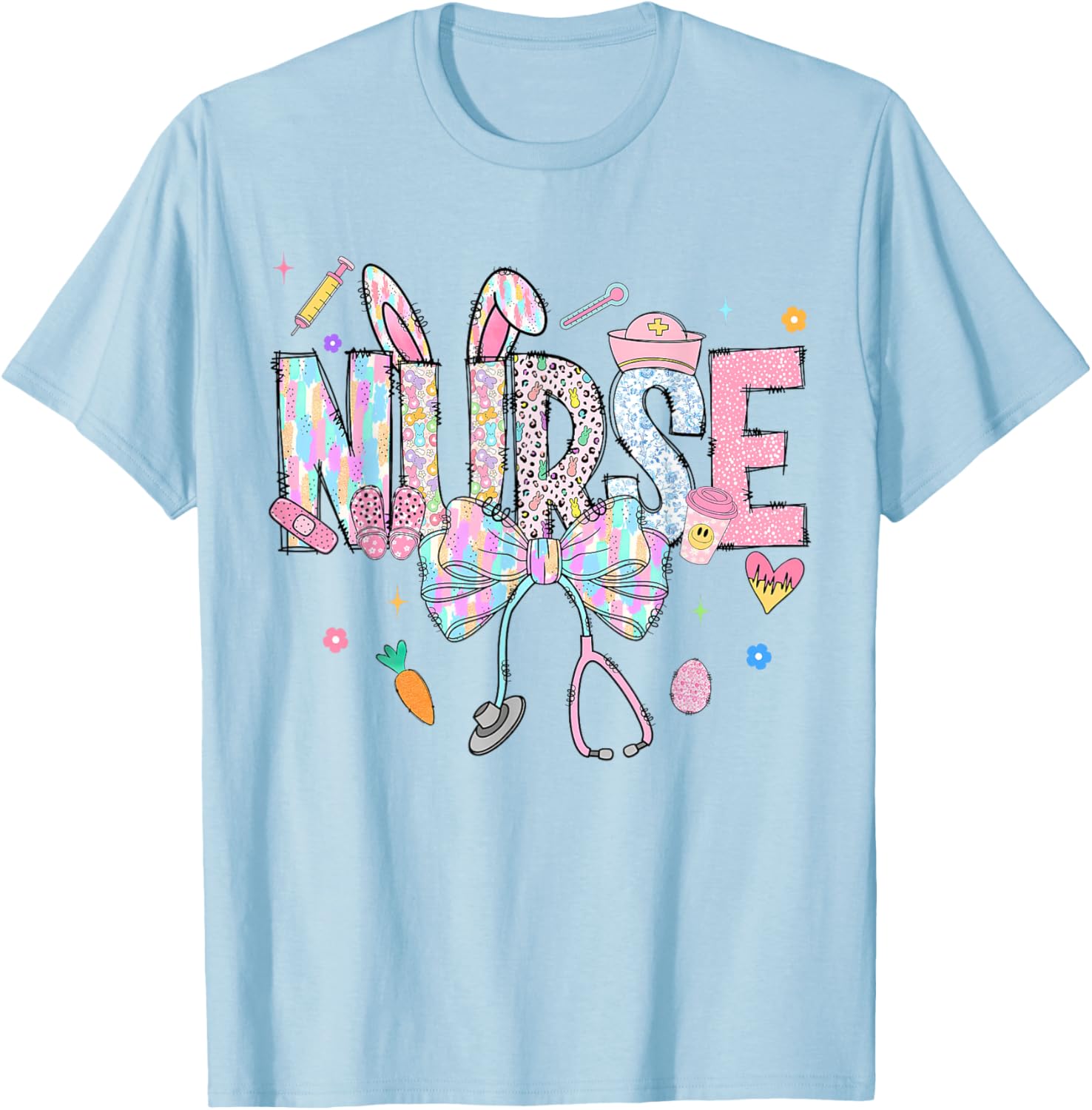 Easter Nurse Coquette Happy Easter Nurse School Nurse Easter T-Shirt