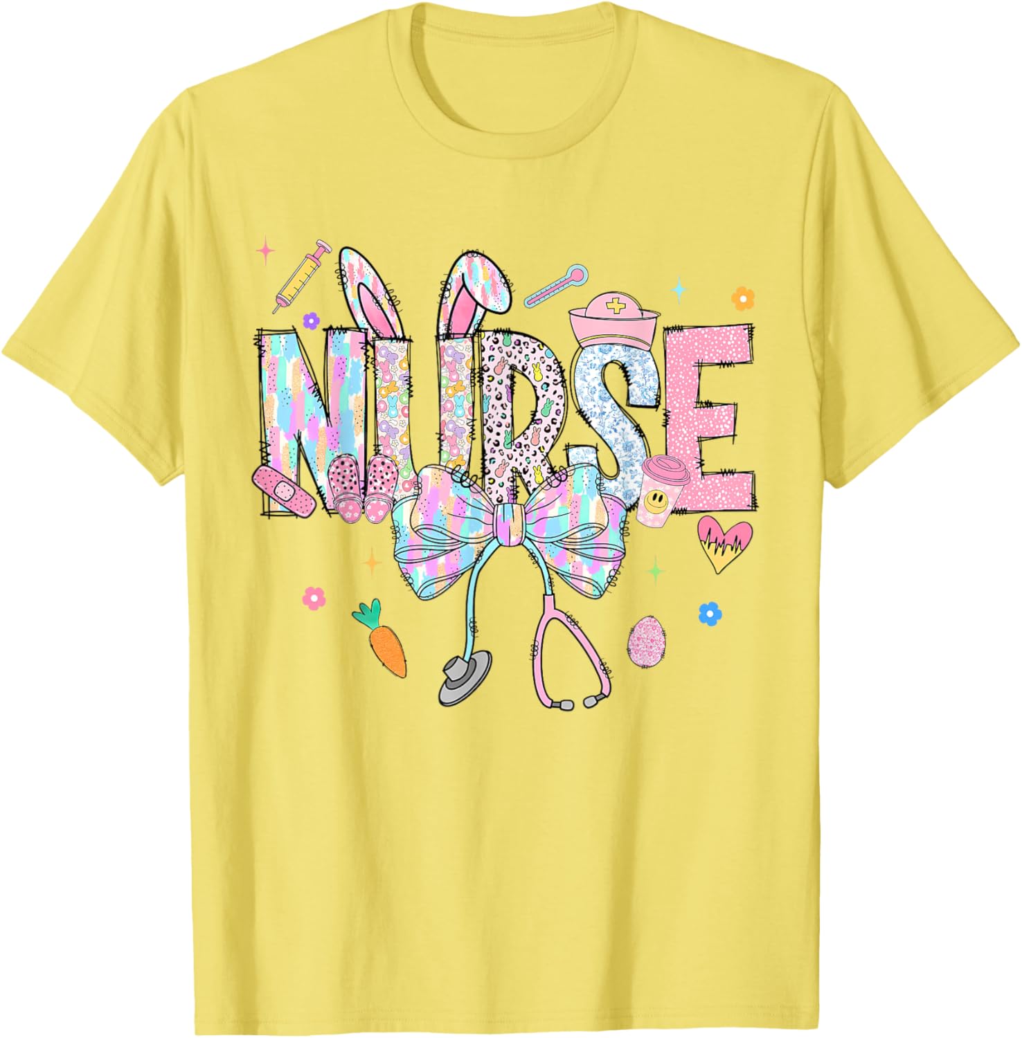 Easter Nurse Coquette Happy Easter Nurse School Nurse Easter T-Shirt