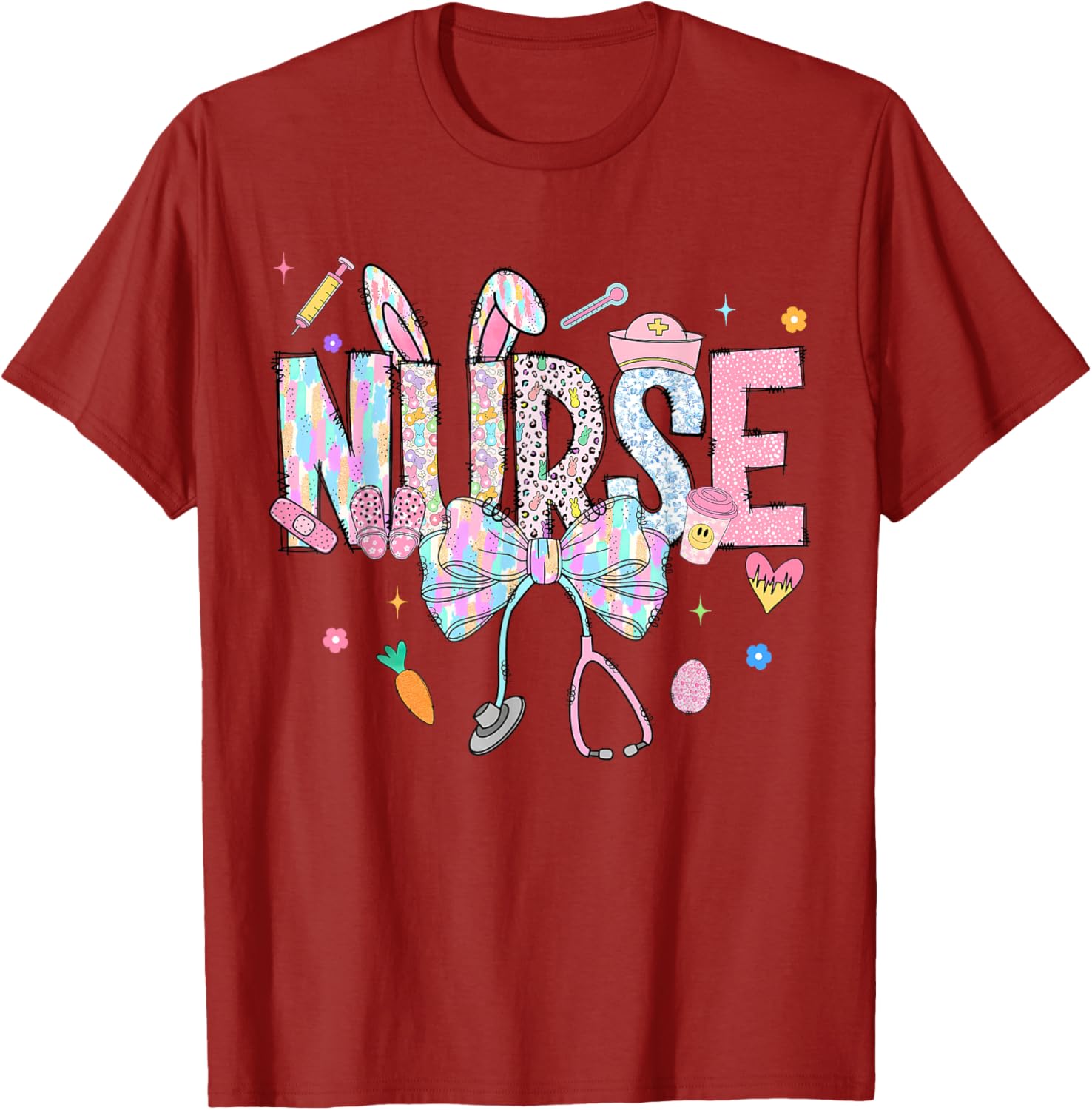 Easter Nurse Coquette Happy Easter Nurse School Nurse Easter T-Shirt