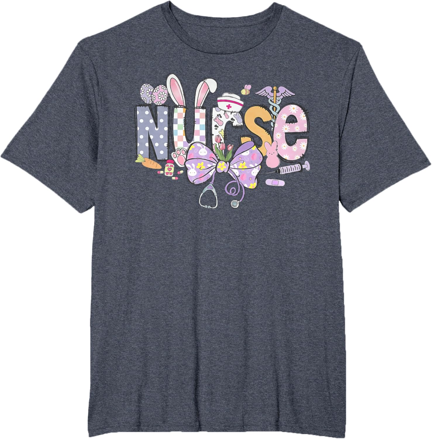 Easter Nurse Coquette Stethoscope Bow Bunny Ear School Nurse T-Shirt