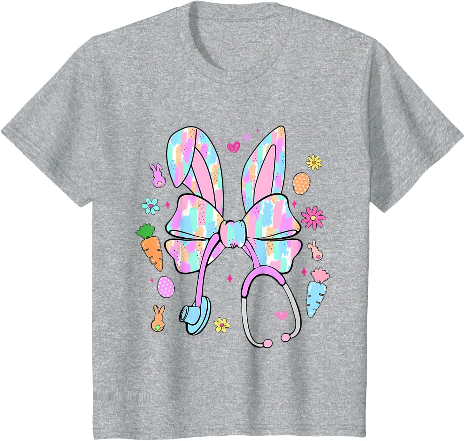 Easter Nurse With Stethoscope And Easter Eggs Nurse Easter T-Shirt