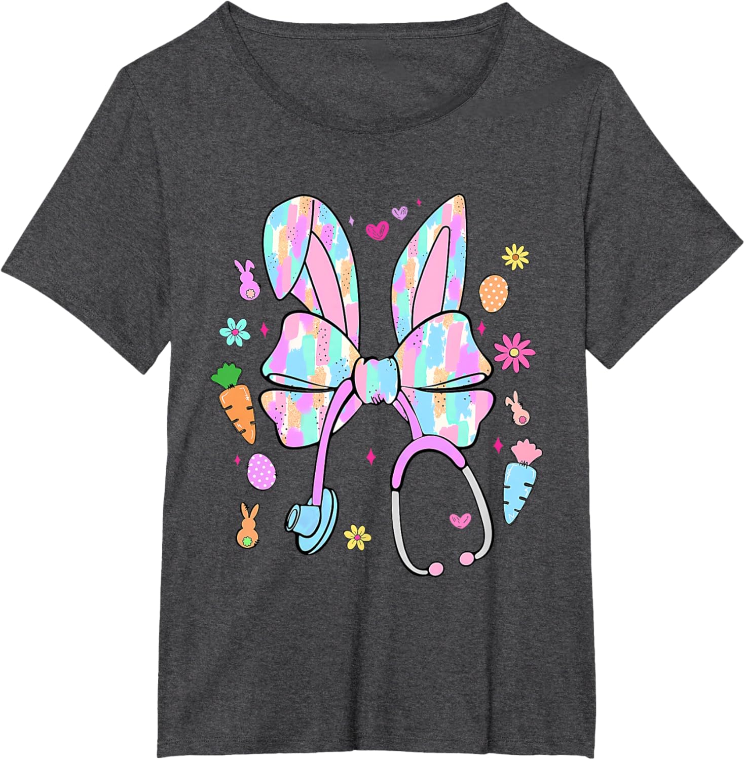 Easter Nurse With Stethoscope And Easter Eggs Nurse Easter T-Shirt