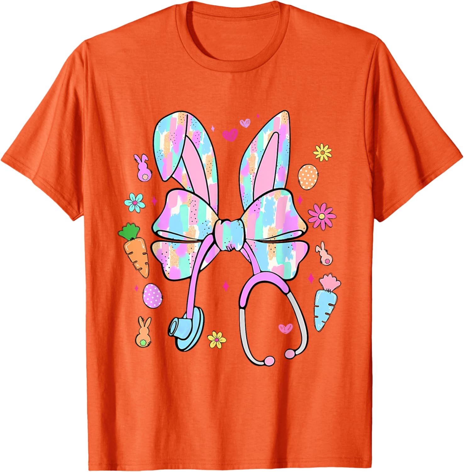 Easter Nurse With Stethoscope And Easter Eggs Nurse Easter T-Shirt