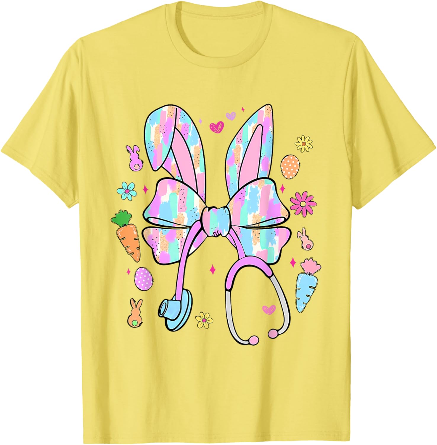 Easter Nurse With Stethoscope And Easter Eggs Nurse Easter T-Shirt