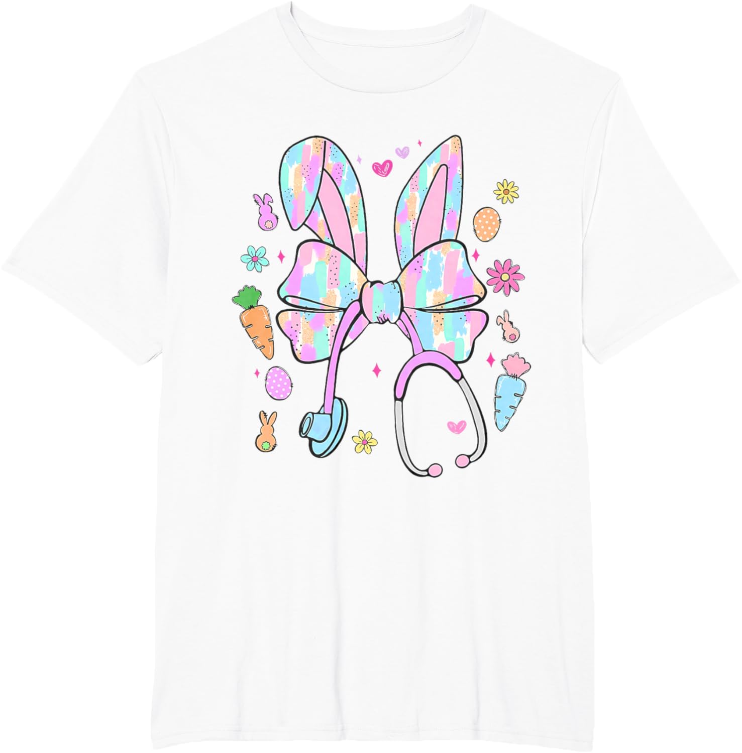 Easter Nurse With Stethoscope And Easter Eggs Nurse Easter T-Shirt