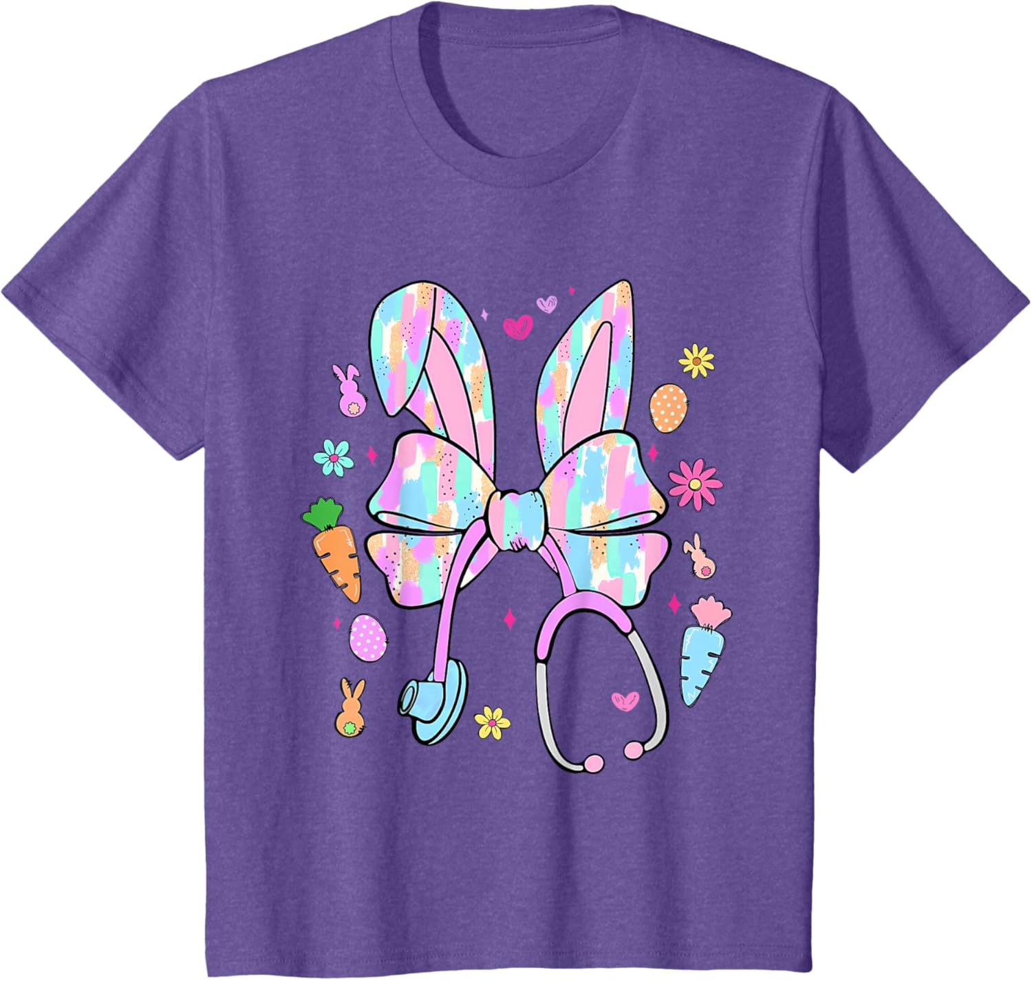 Easter Nurse With Stethoscope And Easter Eggs Nurse Easter T-Shirt