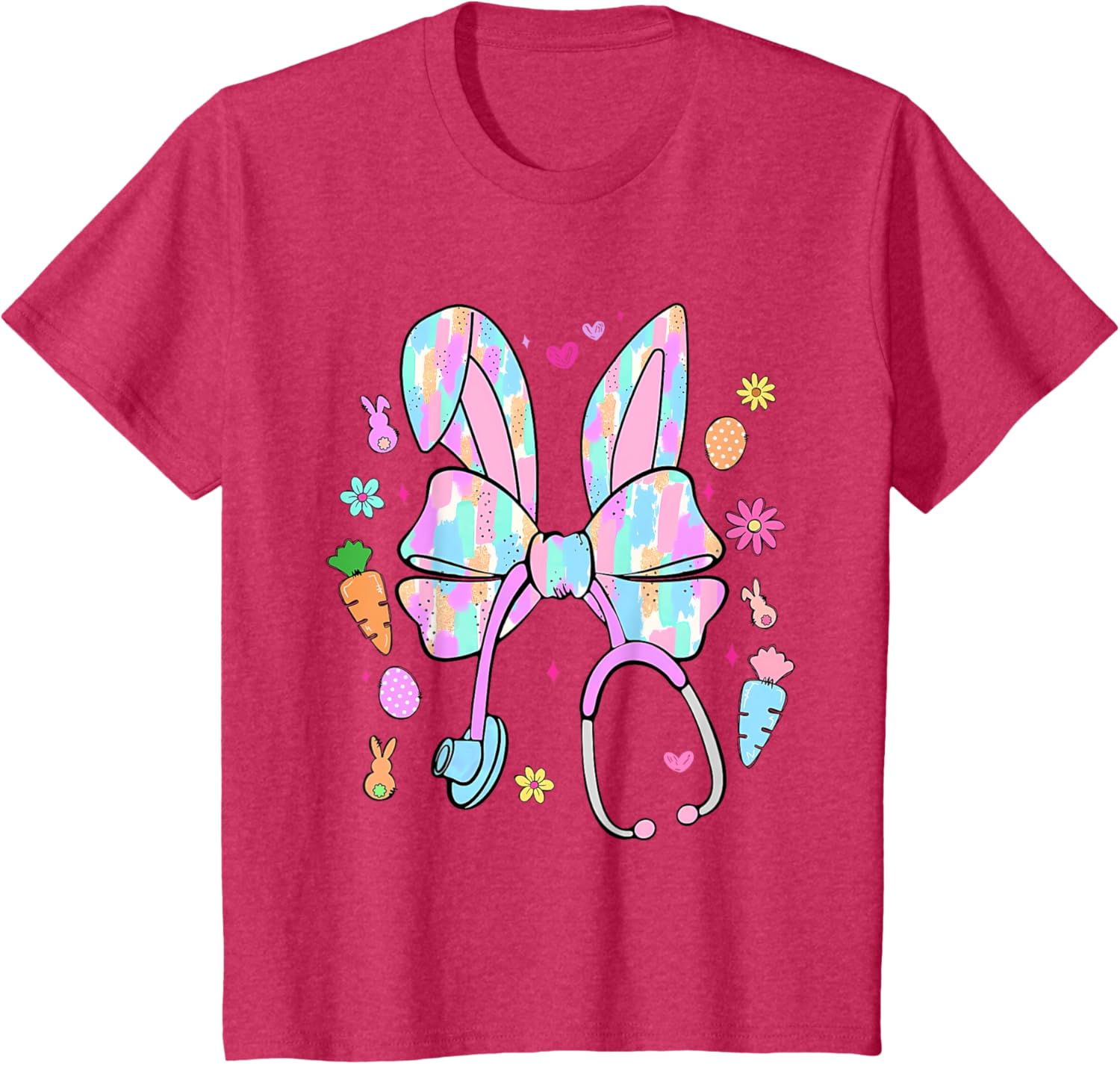 Easter Nurse With Stethoscope And Easter Eggs Nurse Easter T-Shirt