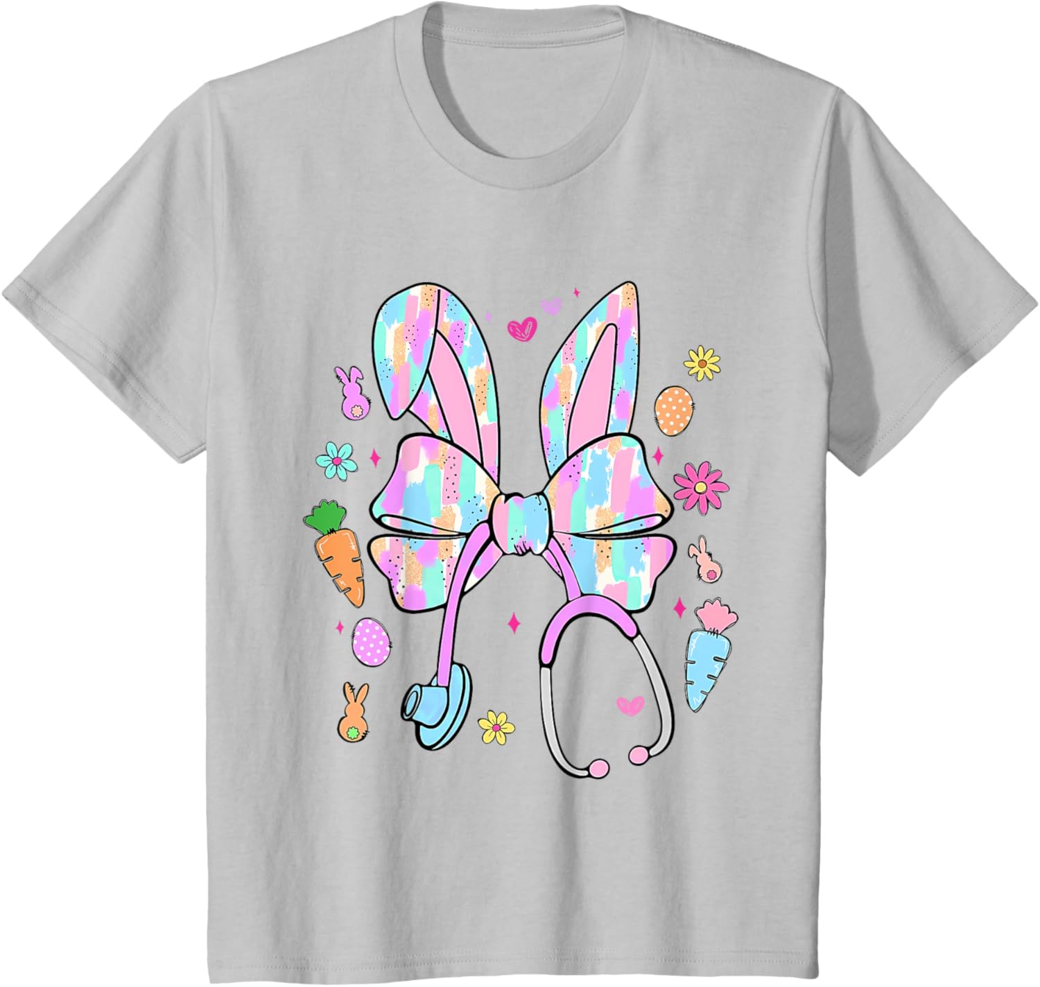 Easter Nurse With Stethoscope And Easter Eggs Nurse Easter T-Shirt