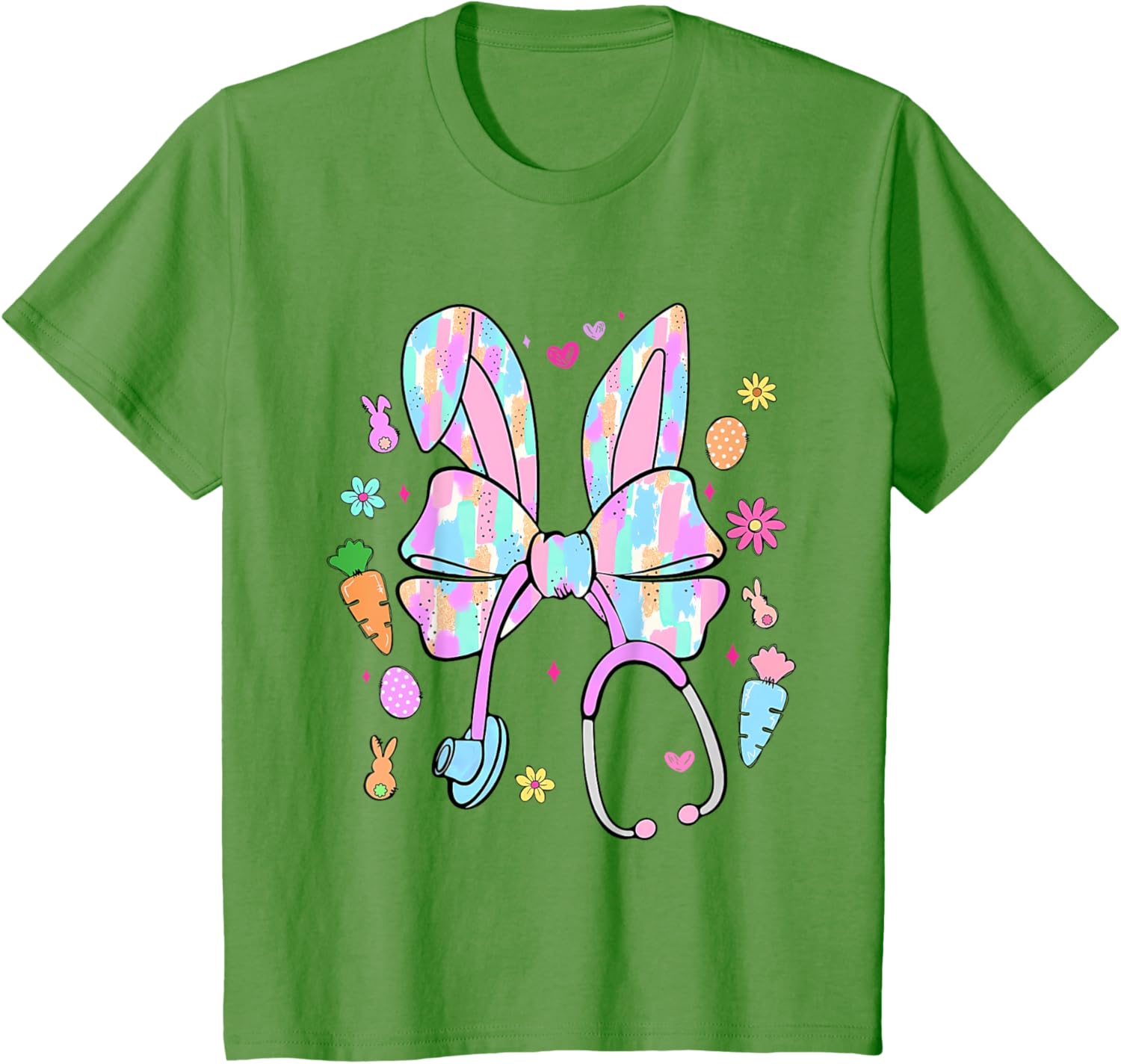 Easter Nurse With Stethoscope And Easter Eggs Nurse Easter T-Shirt