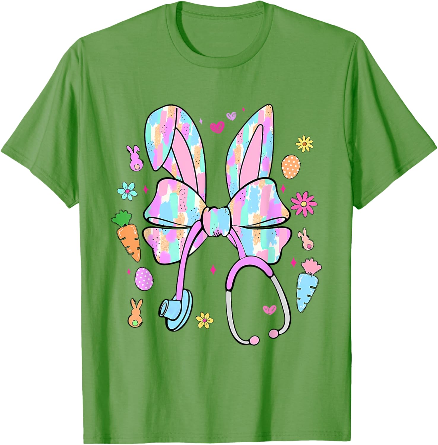 Easter Nurse With Stethoscope And Easter Eggs Nurse Easter T-Shirt