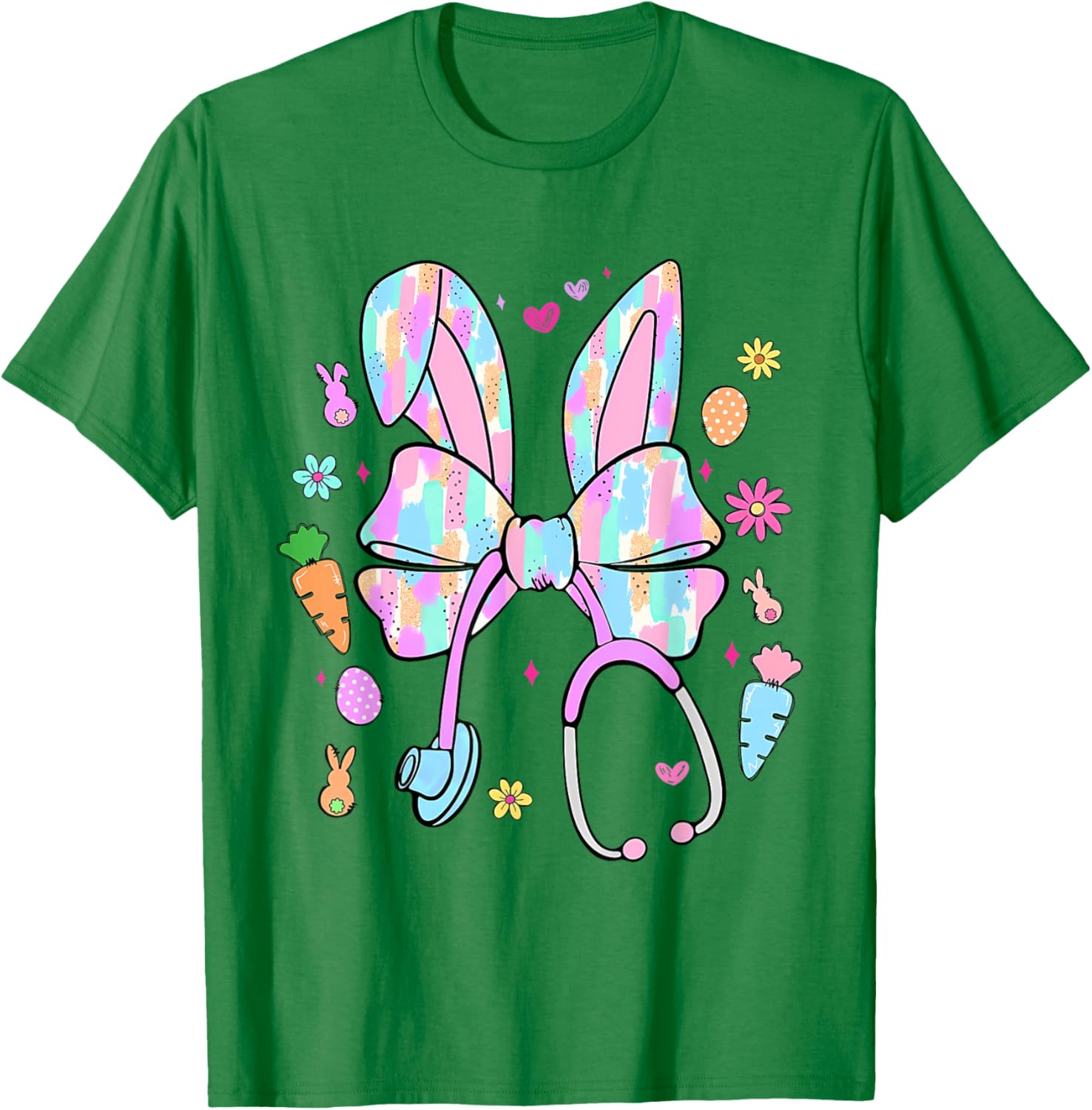 Easter Nurse With Stethoscope And Easter Eggs Nurse Easter T-Shirt