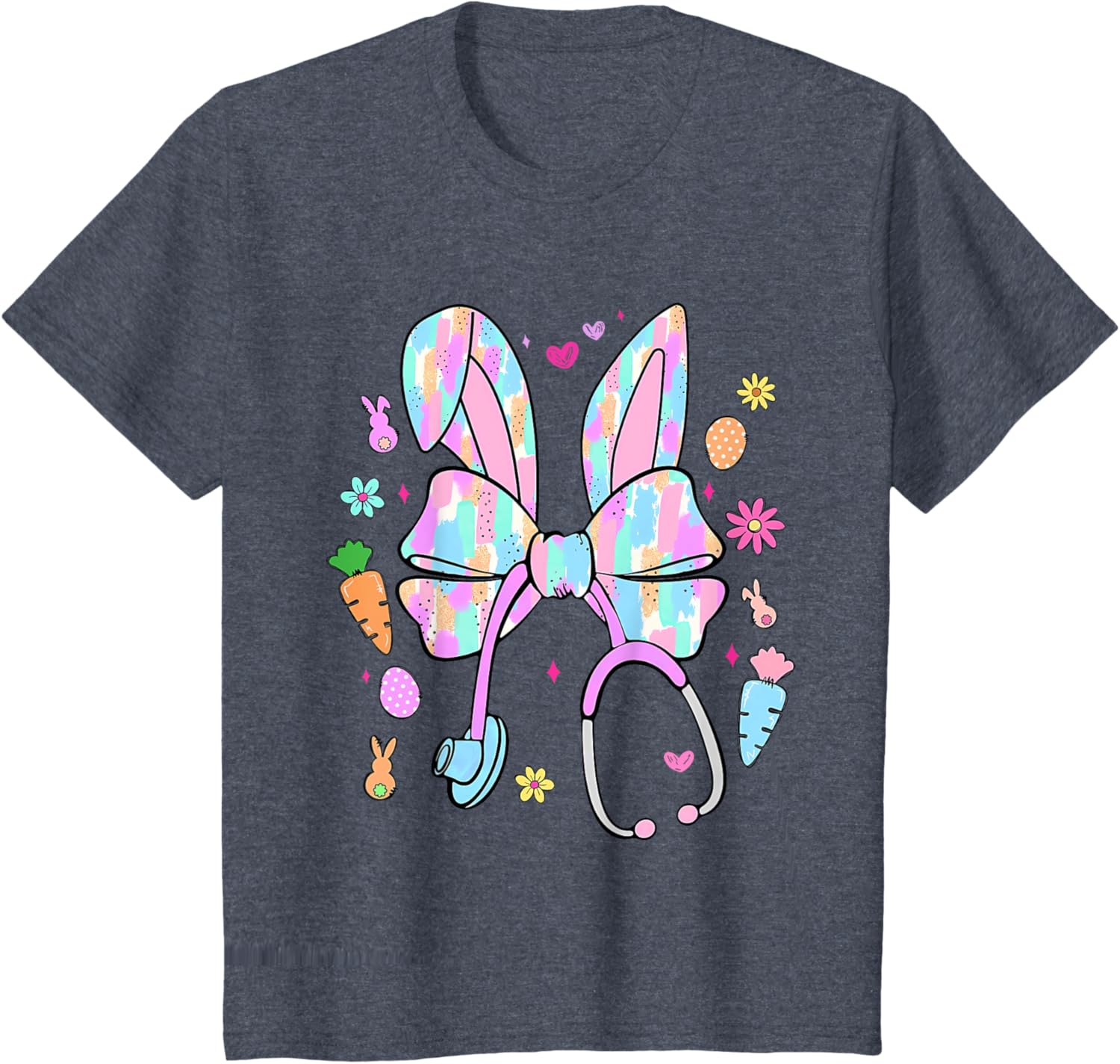 Easter Nurse With Stethoscope And Easter Eggs Nurse Easter T-Shirt