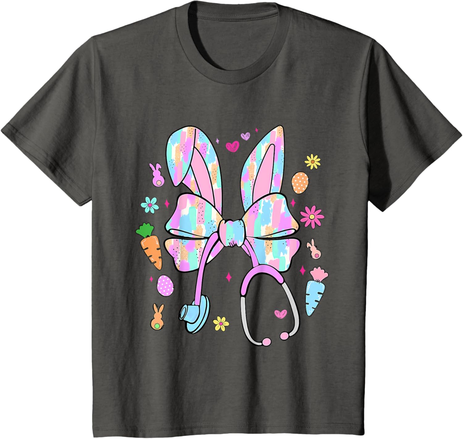 Easter Nurse With Stethoscope And Easter Eggs Nurse Easter T-Shirt