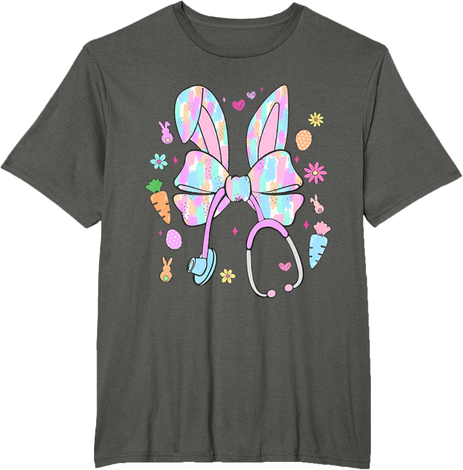 Easter Nurse With Stethoscope And Easter Eggs Nurse Easter T-Shirt