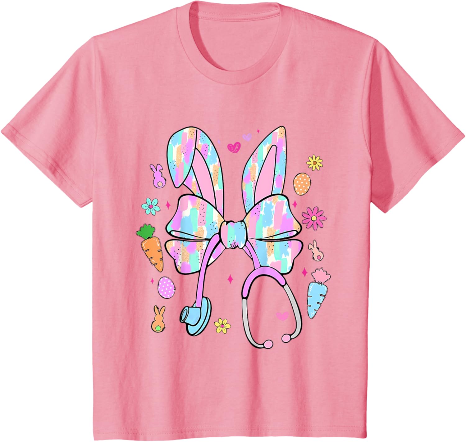 Easter Nurse With Stethoscope And Easter Eggs Nurse Easter T-Shirt