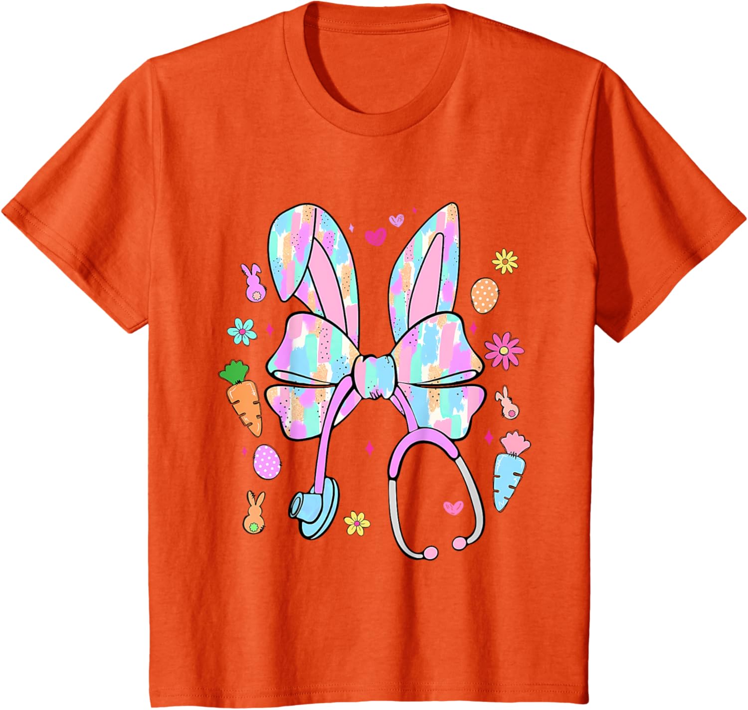 Easter Nurse With Stethoscope And Easter Eggs Nurse Easter T-Shirt