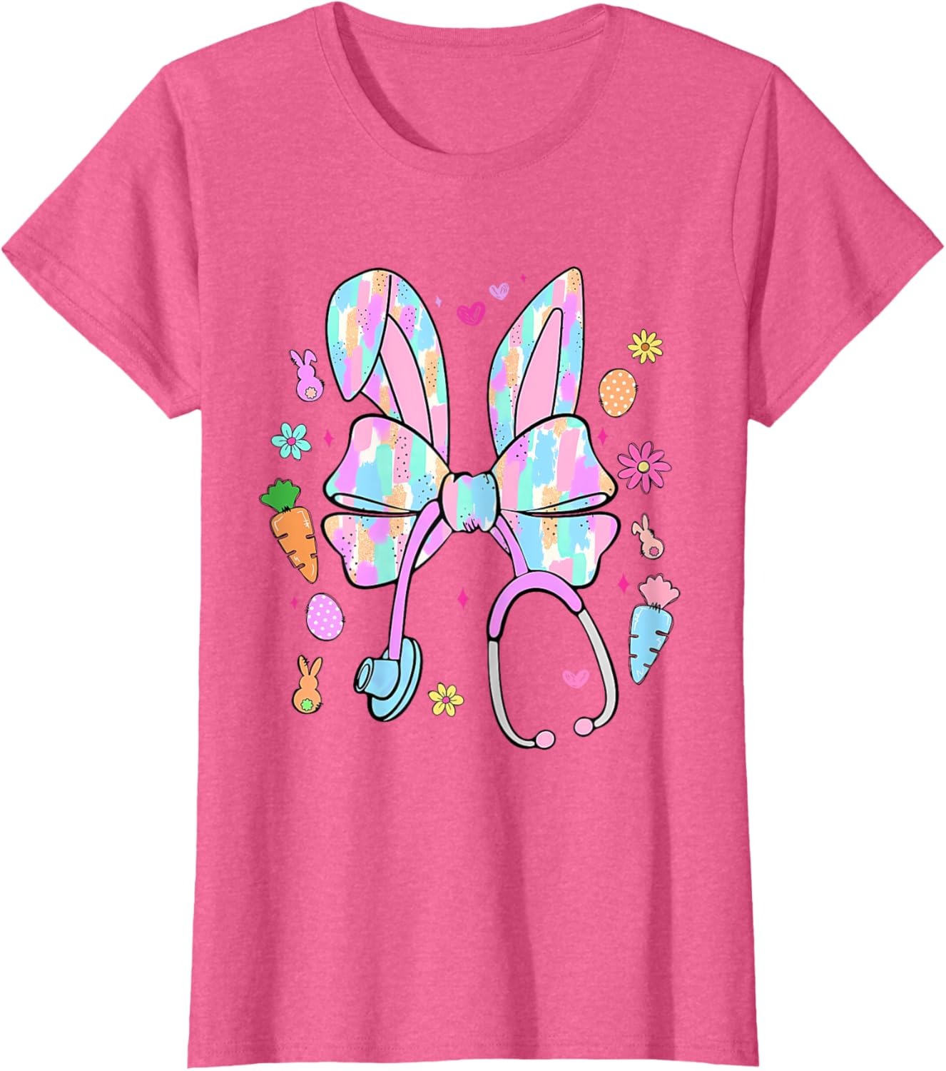 Easter Nurse With Stethoscope And Easter Eggs Nurse Easter T-Shirt