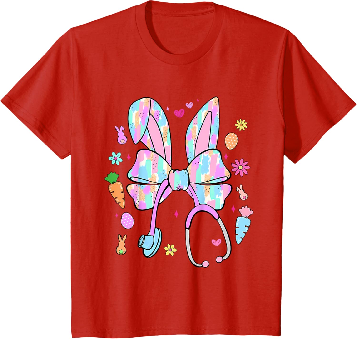 Easter Nurse With Stethoscope And Easter Eggs Nurse Easter T-Shirt