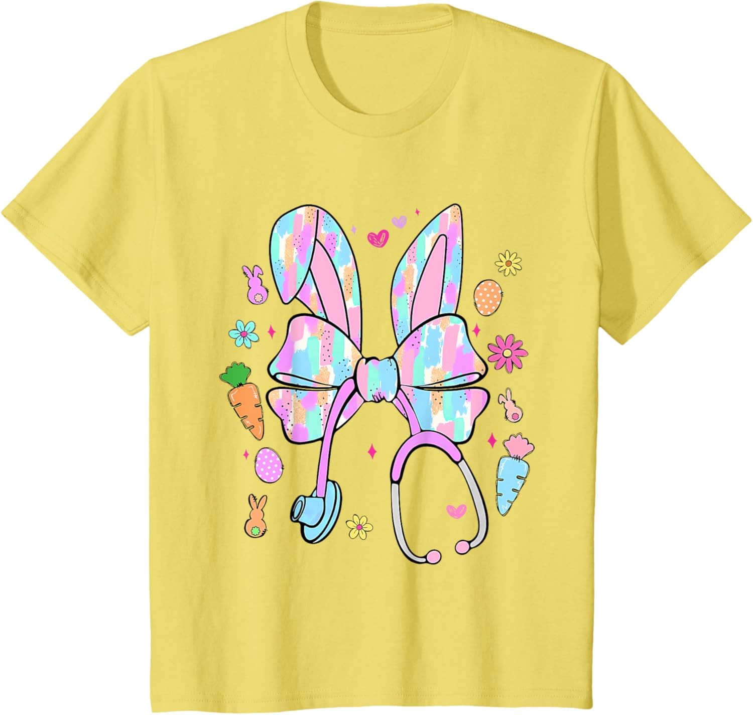 Easter Nurse With Stethoscope And Easter Eggs Nurse Easter T-Shirt