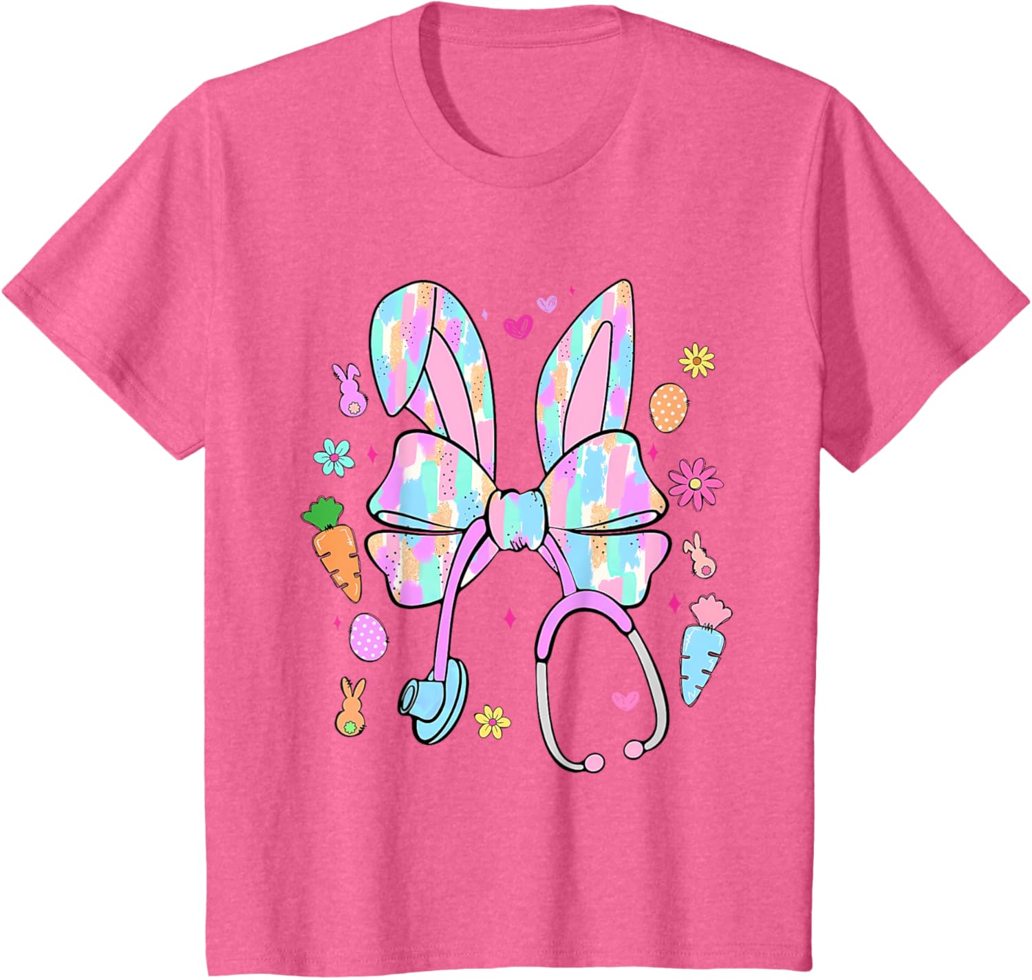 Easter Nurse With Stethoscope And Easter Eggs Nurse Easter T-Shirt