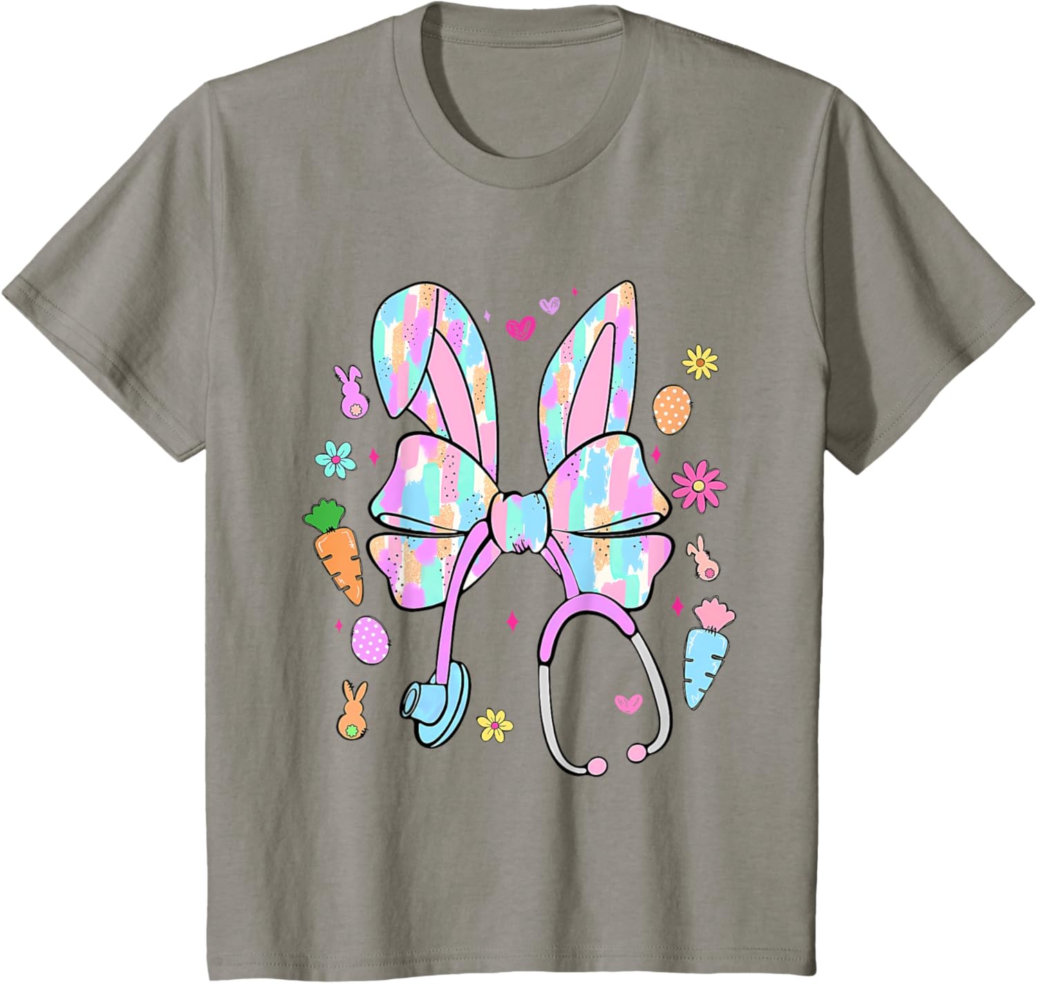 Easter Nurse With Stethoscope And Easter Eggs Nurse Easter T-Shirt