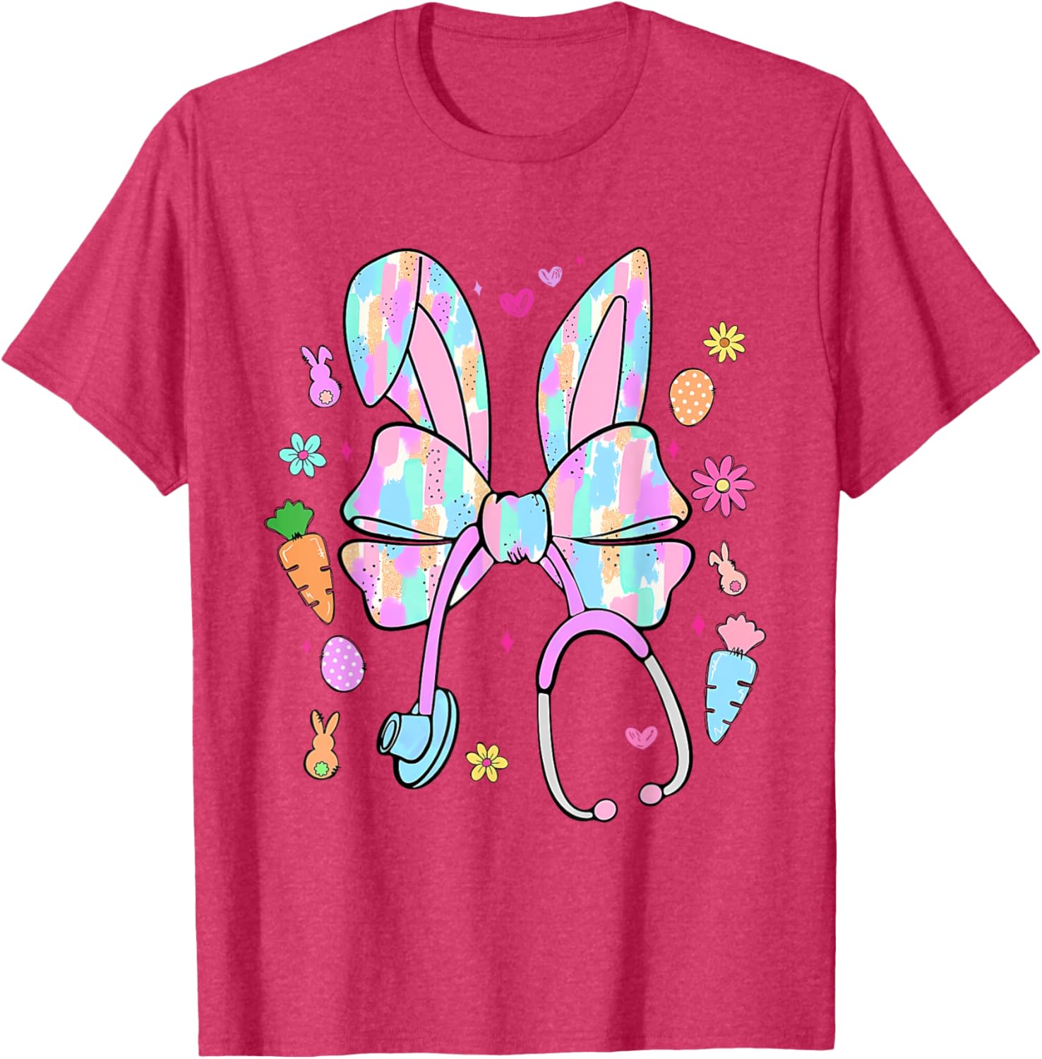 Easter Nurse With Stethoscope And Easter Eggs Nurse Easter T-Shirt