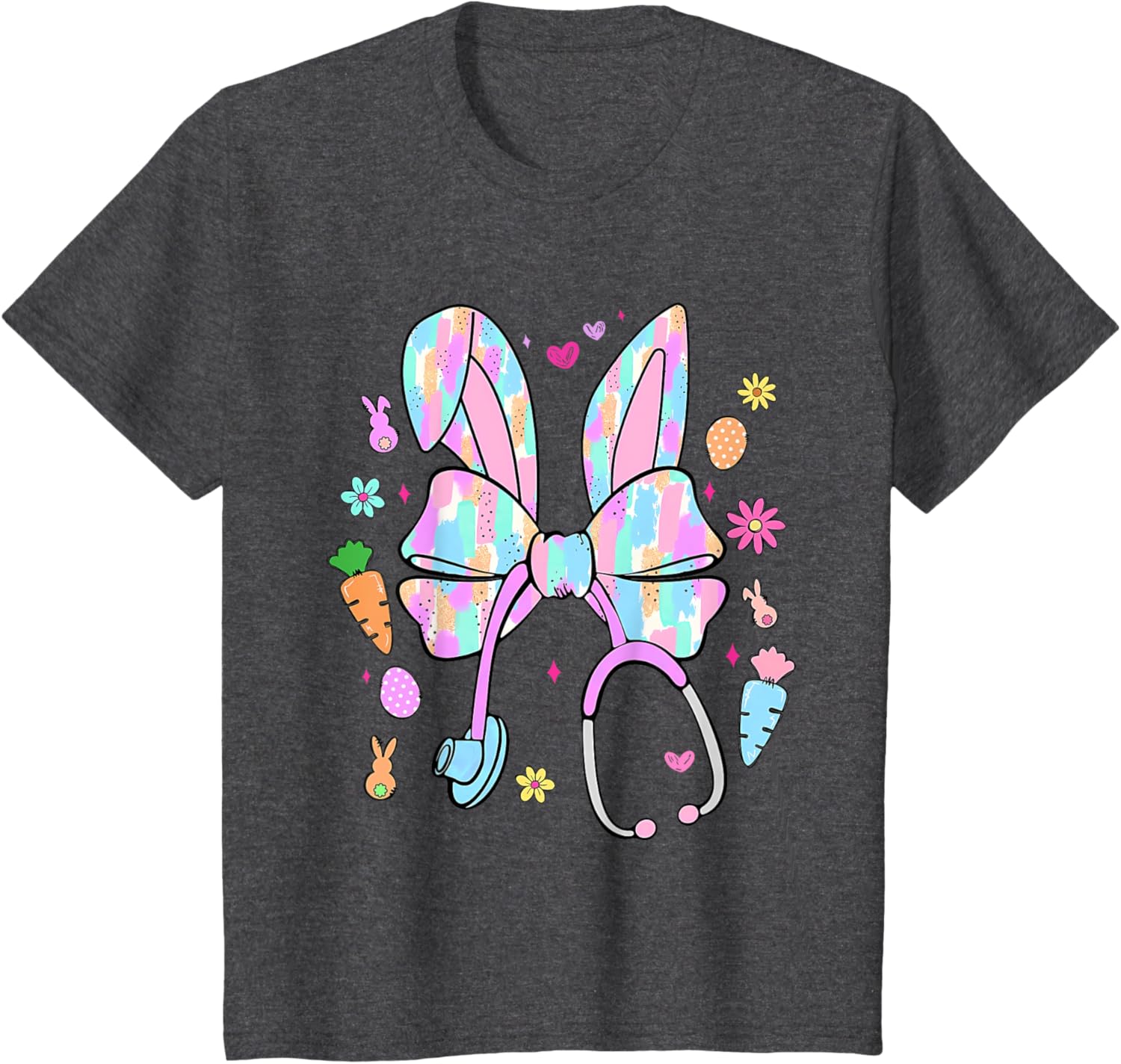 Easter Nurse With Stethoscope And Easter Eggs Nurse Easter T-Shirt