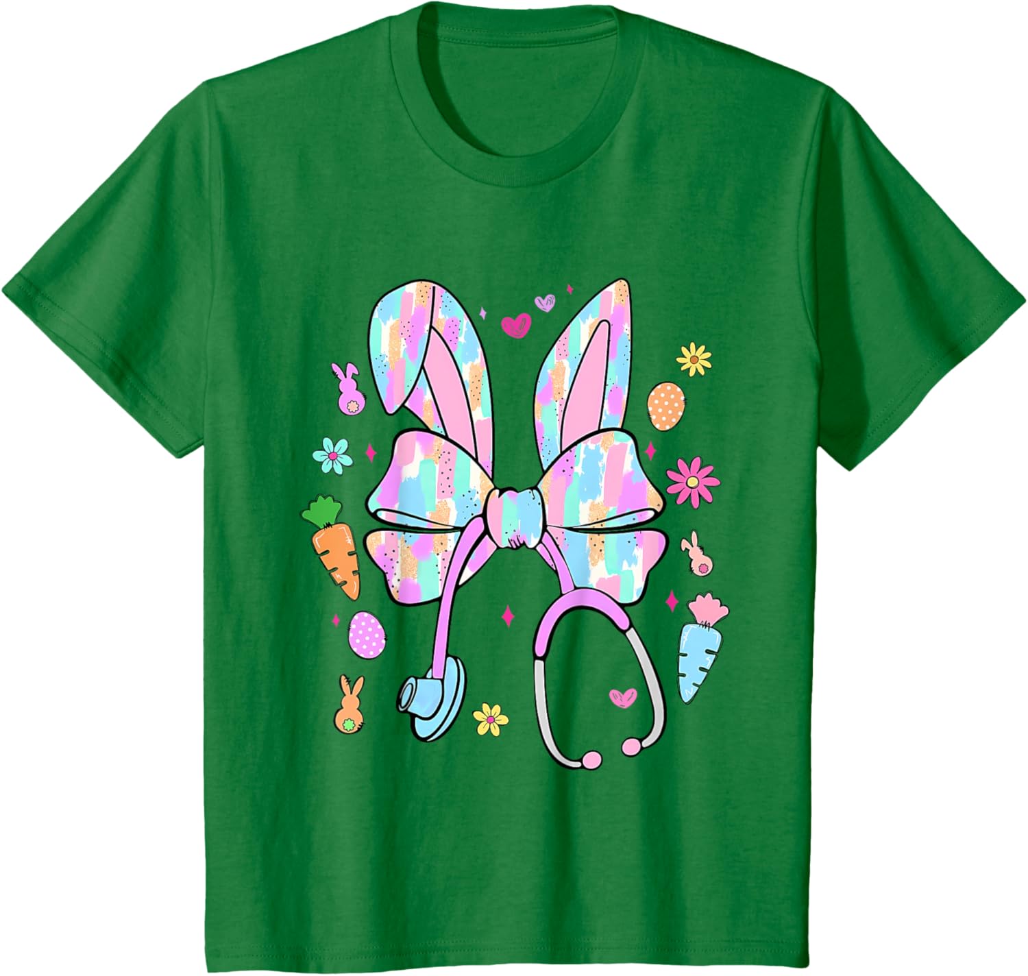 Easter Nurse With Stethoscope And Easter Eggs Nurse Easter T-Shirt