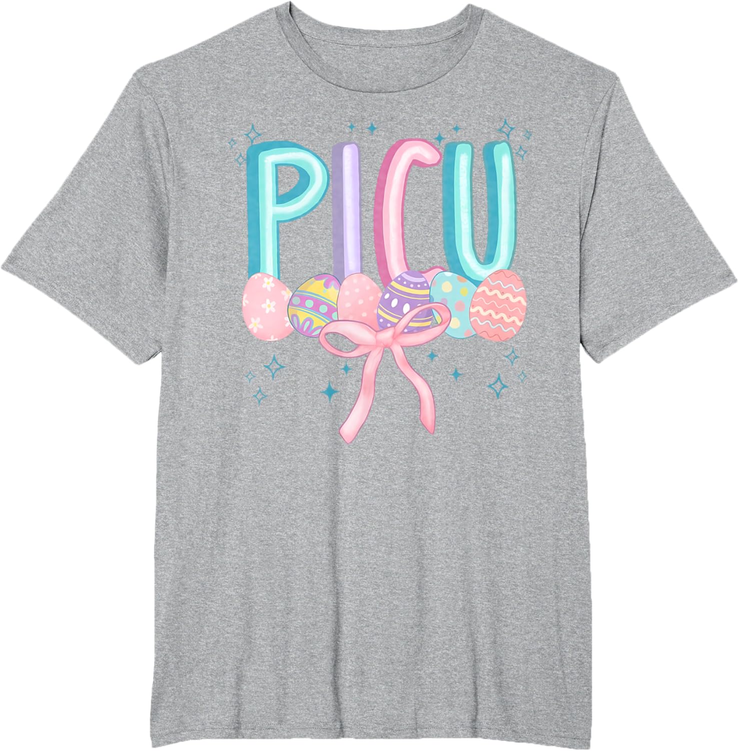 Easter PICU Eggs Spring PICU Coquette Nurse Pediatric ICU T-Shirt