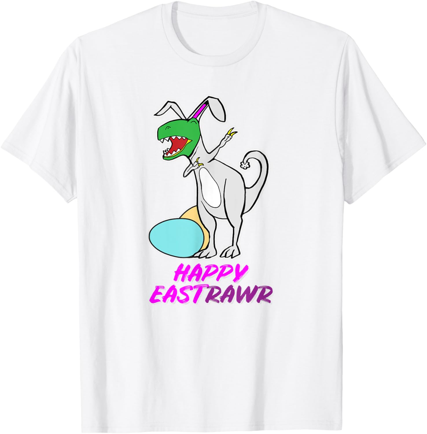 Easter T Rex Dabbing Happy Eastrawr bunny T-Shirt