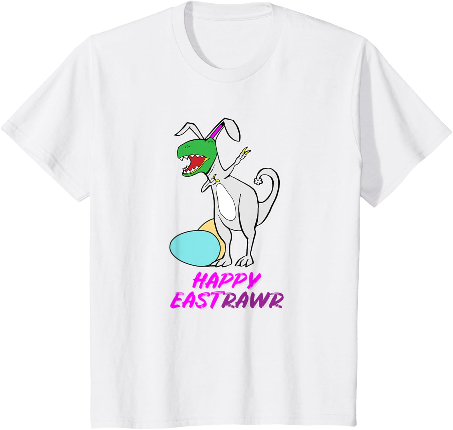 Easter T Rex Dabbing Happy Eastrawr bunny T-Shirt