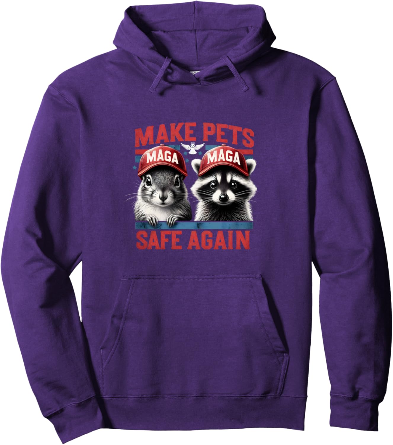 Fred The Raccoon P Nut The Squirrel Make Pets Safe Again Pullover Hoodie