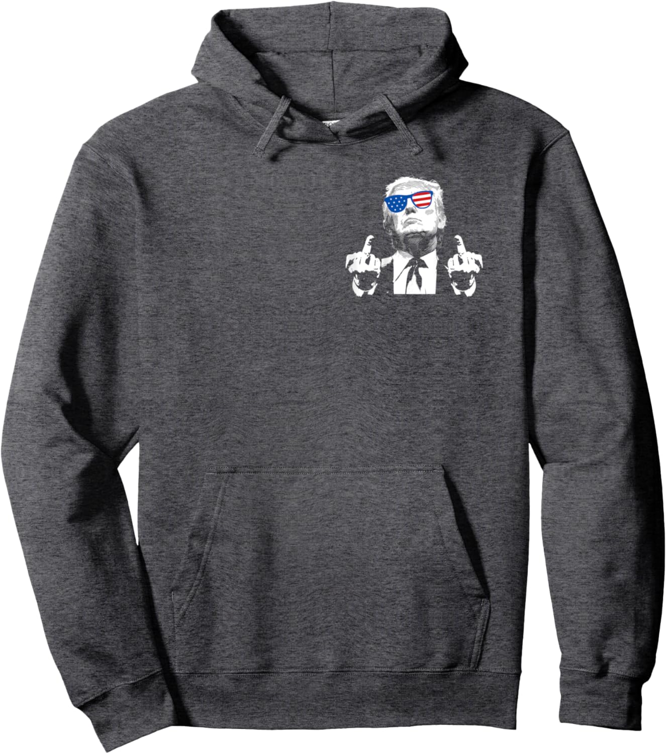 (Front And Back) You Missed Trump 2024 US American Flag Pullover Hoodie