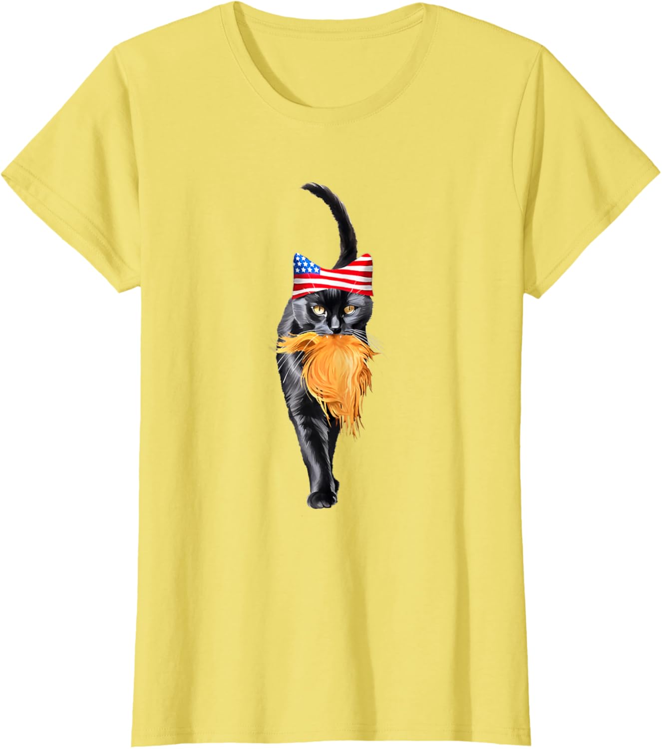 Funny Childless Cat Lady With Trump Hair Vote Kamala 2024 T-Shirt