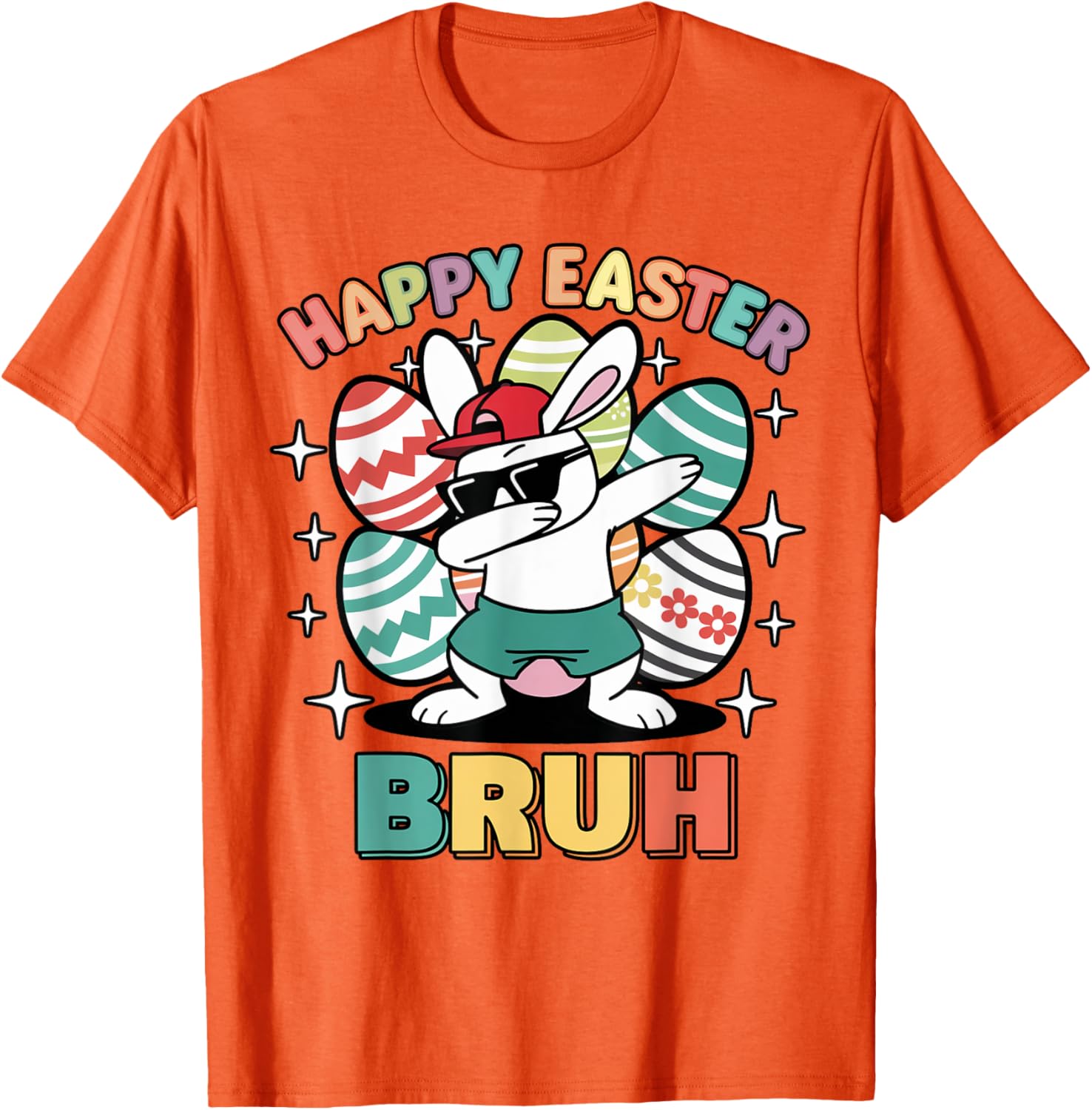 Funny Dab Bunny Happy Easter Bruh for Boys Kid Funny Meme T-Shirt