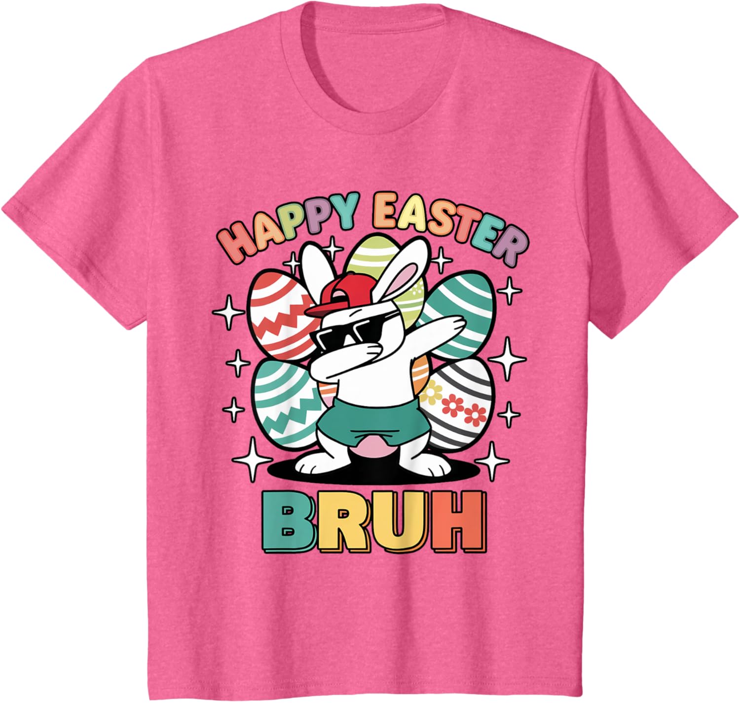 Funny Dab Bunny Happy Easter Bruh for Boys Kid Funny Meme T-Shirt