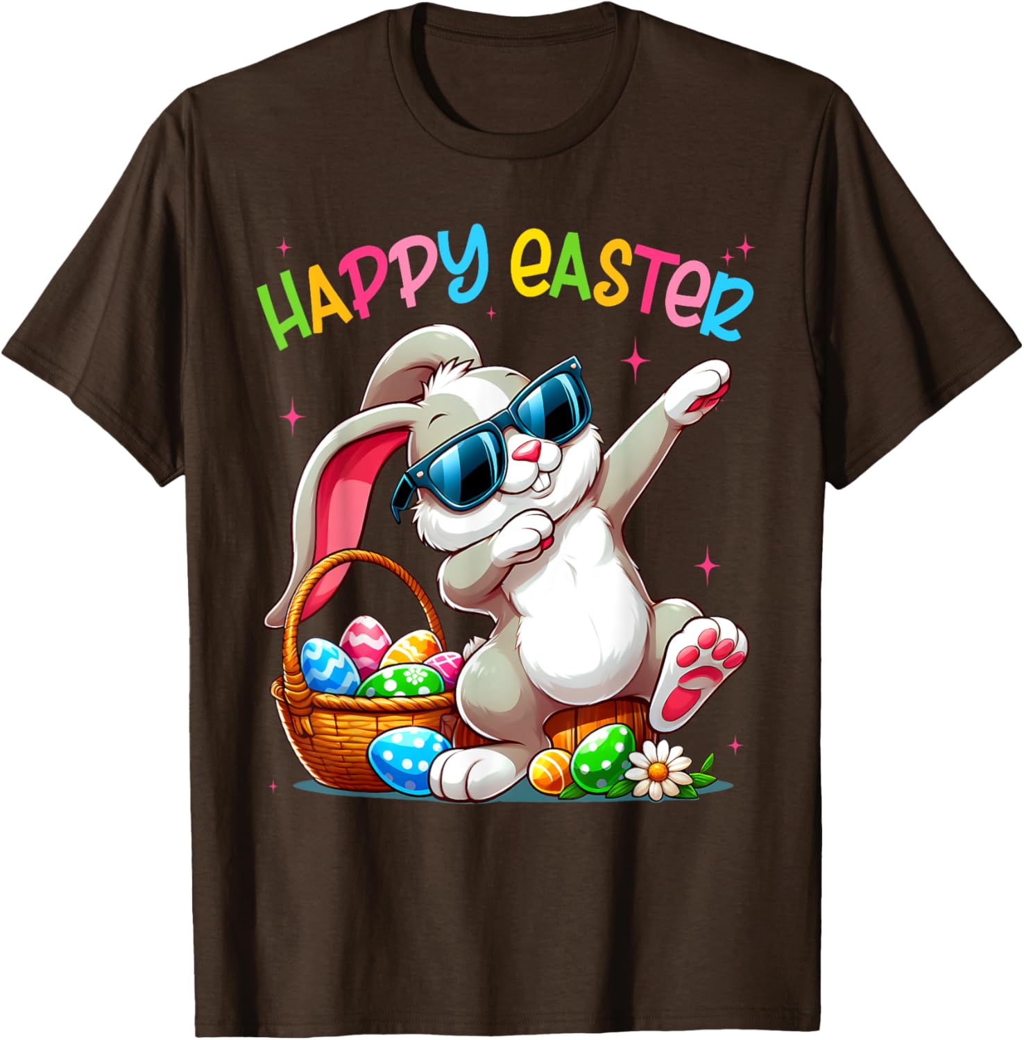 Funny Dabbing Bunny Easter Happy Easter for Boys Girls Adult T-Shirt